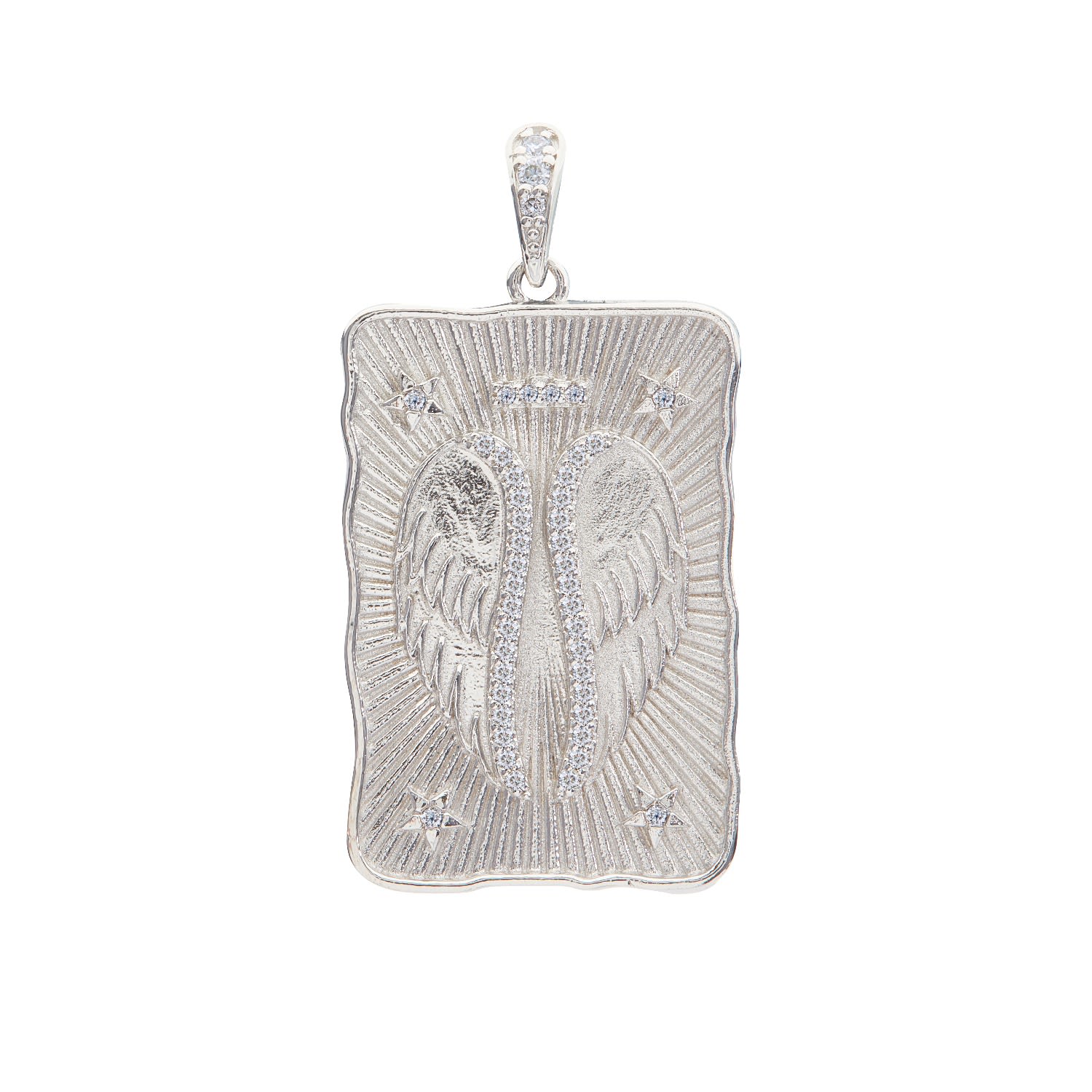 Bloomtine | Earth Angel Hq Women's Angel Wing Talisman In Sterling Silver - Pendant Only In Silver