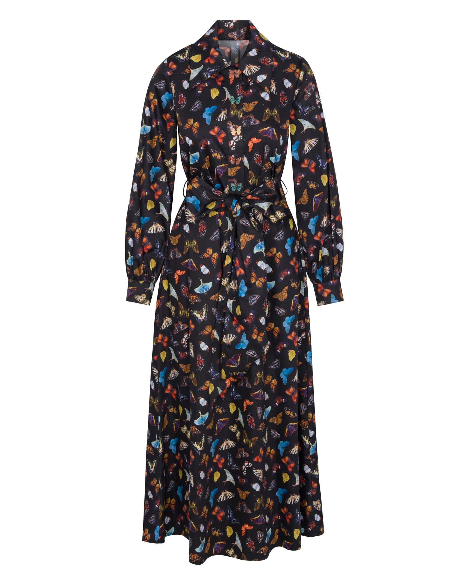 Women’s The Butterfly Shirt Maxi Dress - Black 4Xs Meghan Fabulous