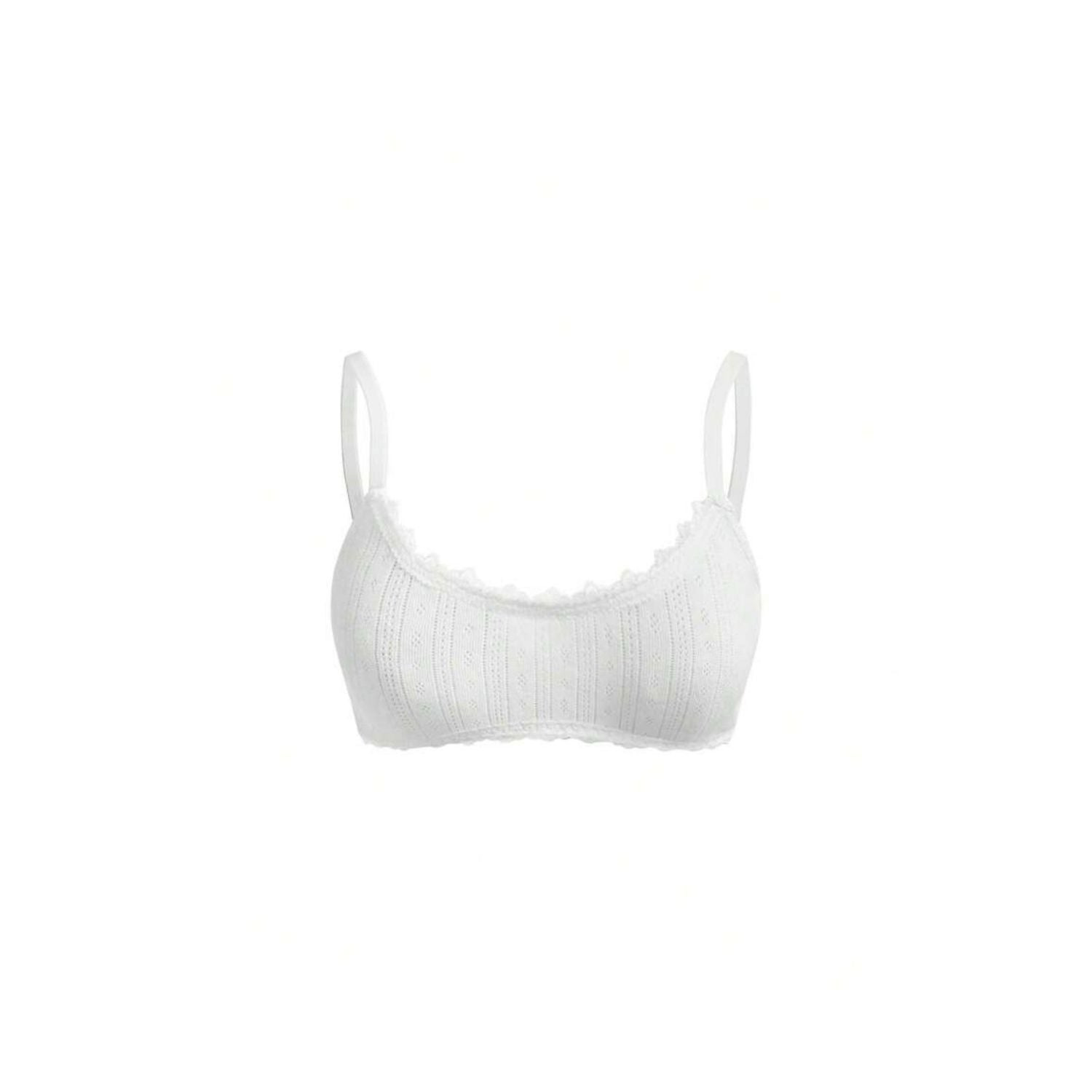 Women's White Pureline Cotton Bra | Extra Large | Adiba