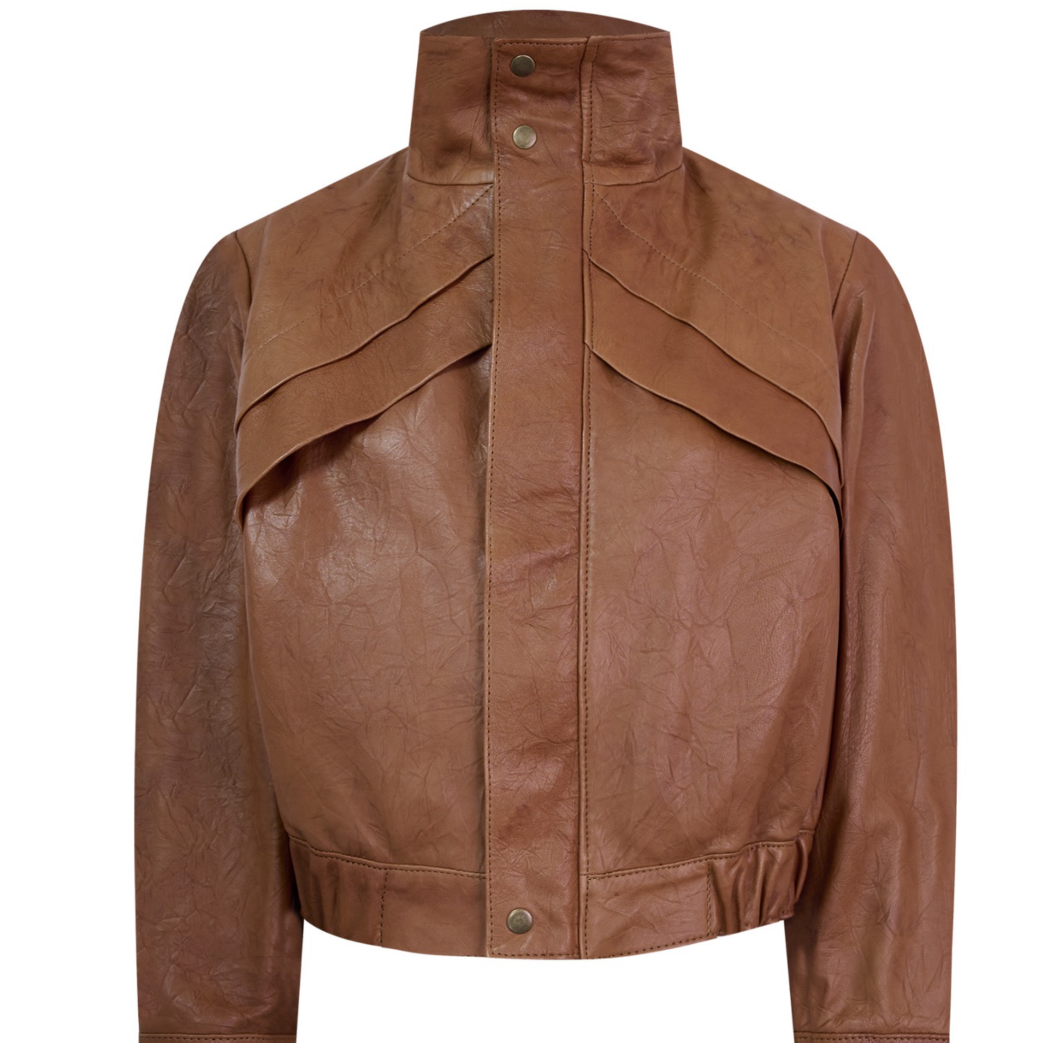 Women's Brown Stella Leather Jacket | Medium | Lorena Saravia