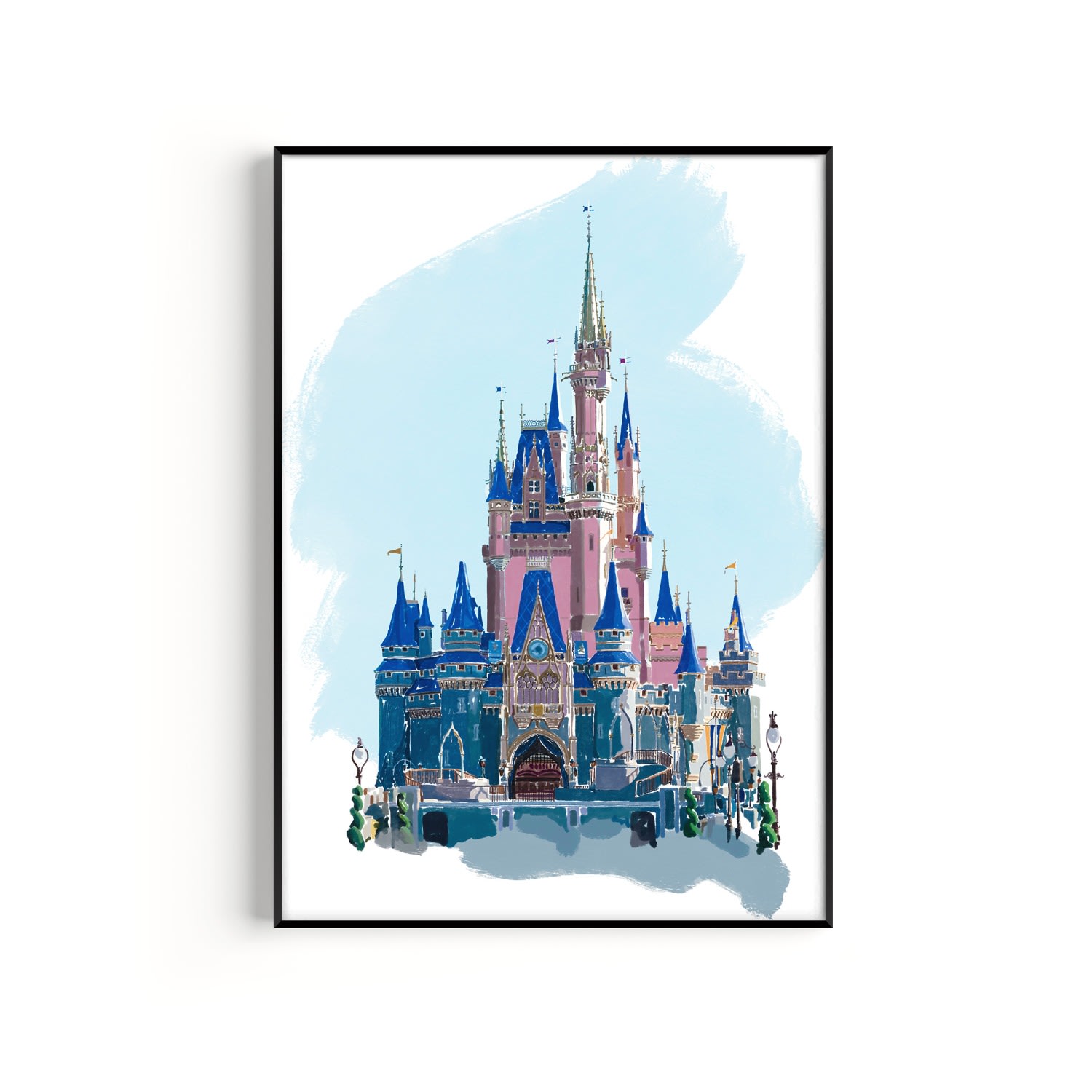 Blue Magic Castle Art Print - A2 Natalie Cass Art