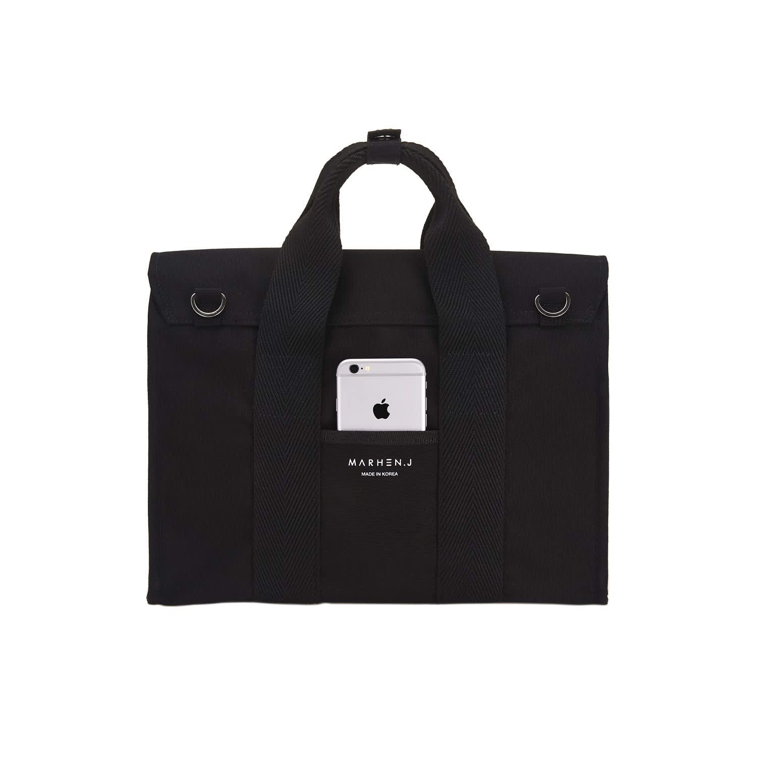 Canvas Tote Bag Roy All Black MARHEN.J Wolf Badger