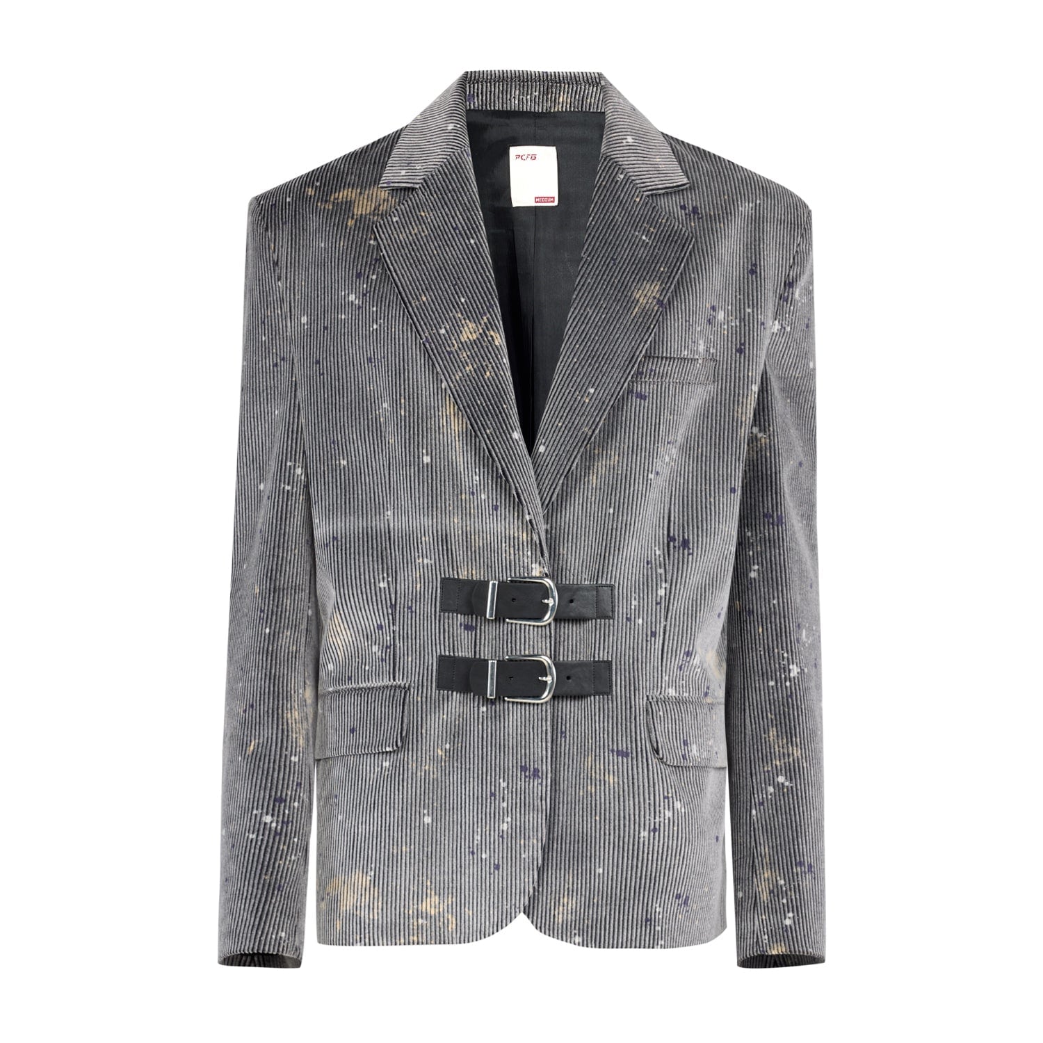 Pcfg Men's Grey Your Itch Velvet Blazer Jacket In Gray