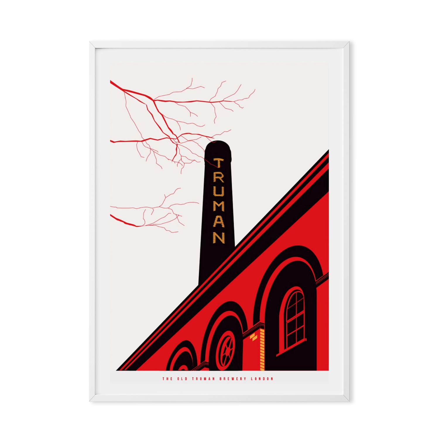 The Old Truman Brewery Illustrated Art Print Of London A3 297 X 420Mm Eye for London Prints