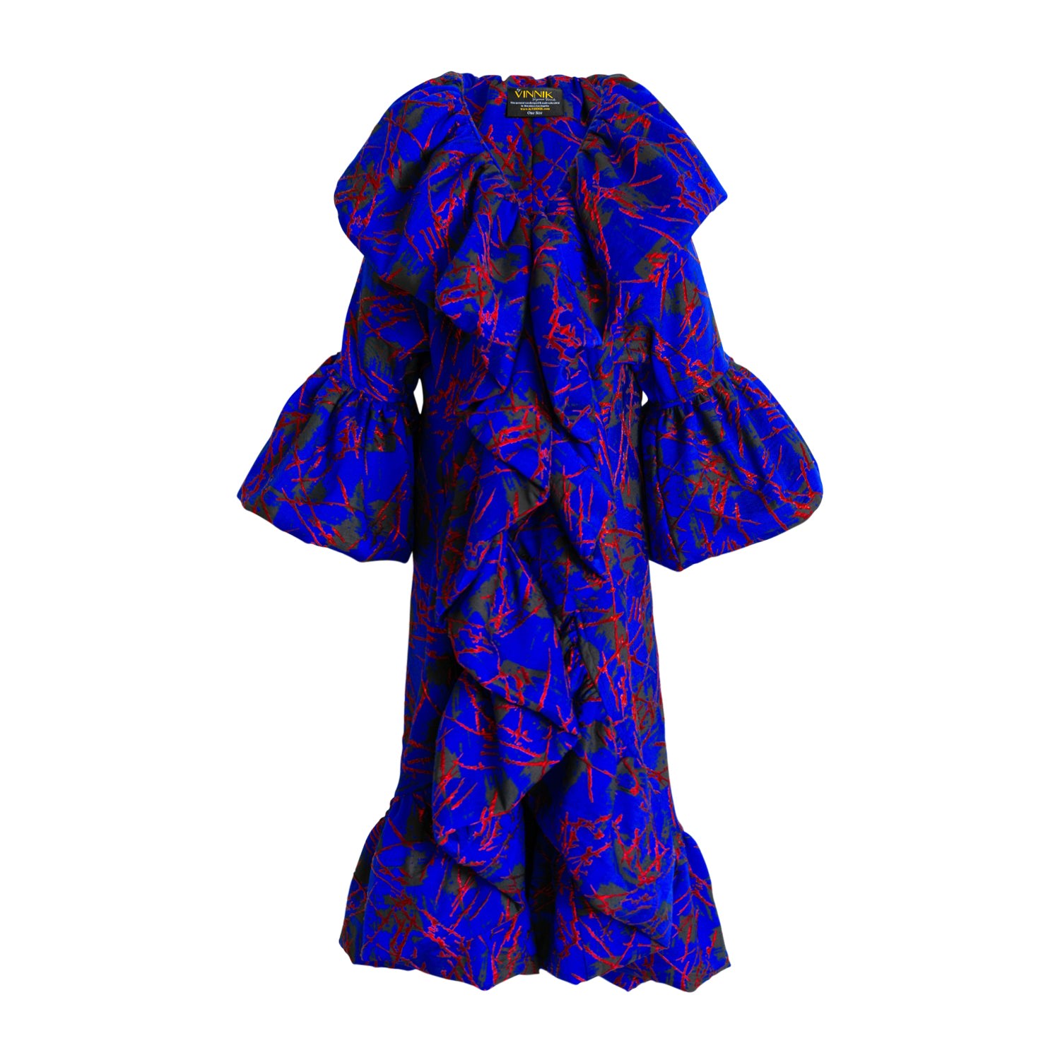 Women’s Blue Manhattan Opera Coat In Giulio Cesare One Size Byvinnik