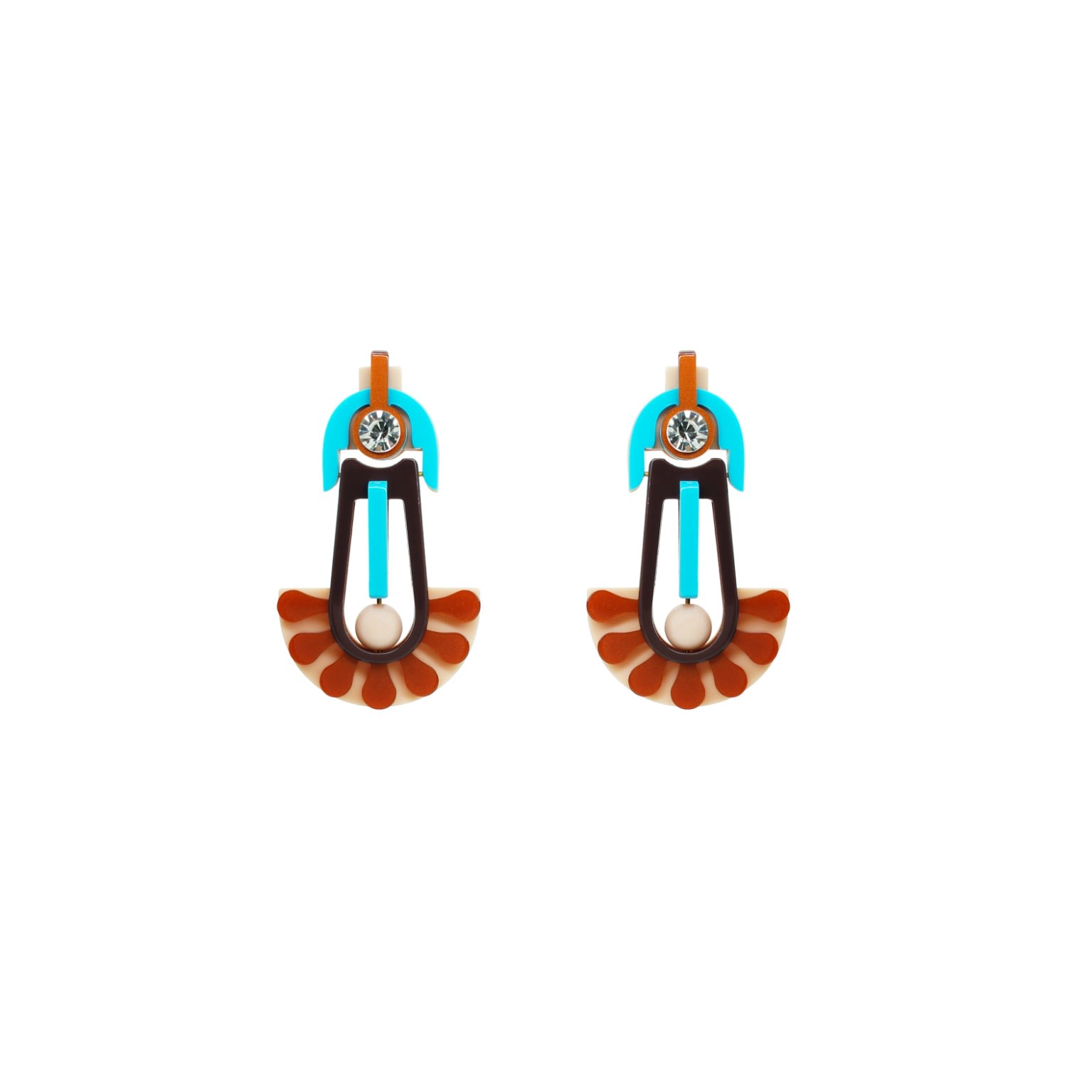 Gissa Bicalho Women's Yellow / Orange Handmade Acrylic Earring Dandelion - Yellow & Orange