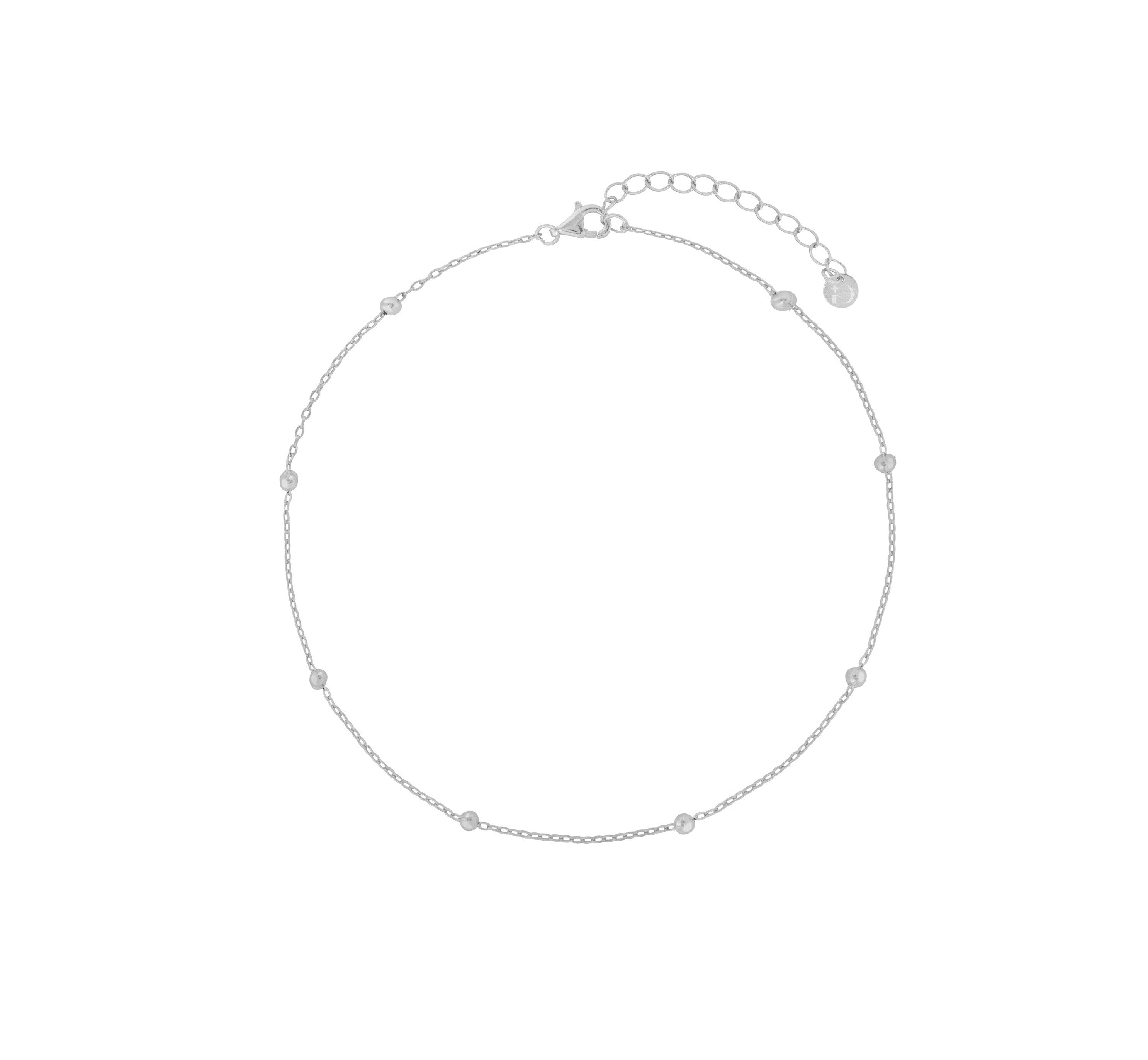Gold Trip Women's Satellite Chain Anklet In Silver In White