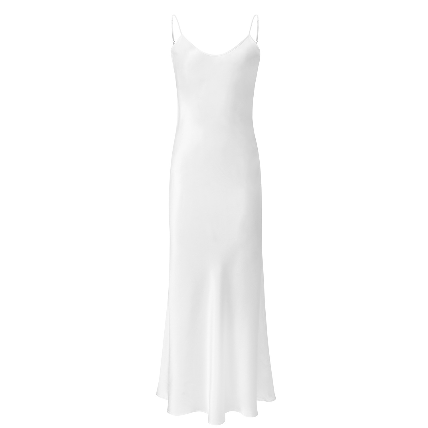 Maxi Silk Slip Dress - White | MOYE ...