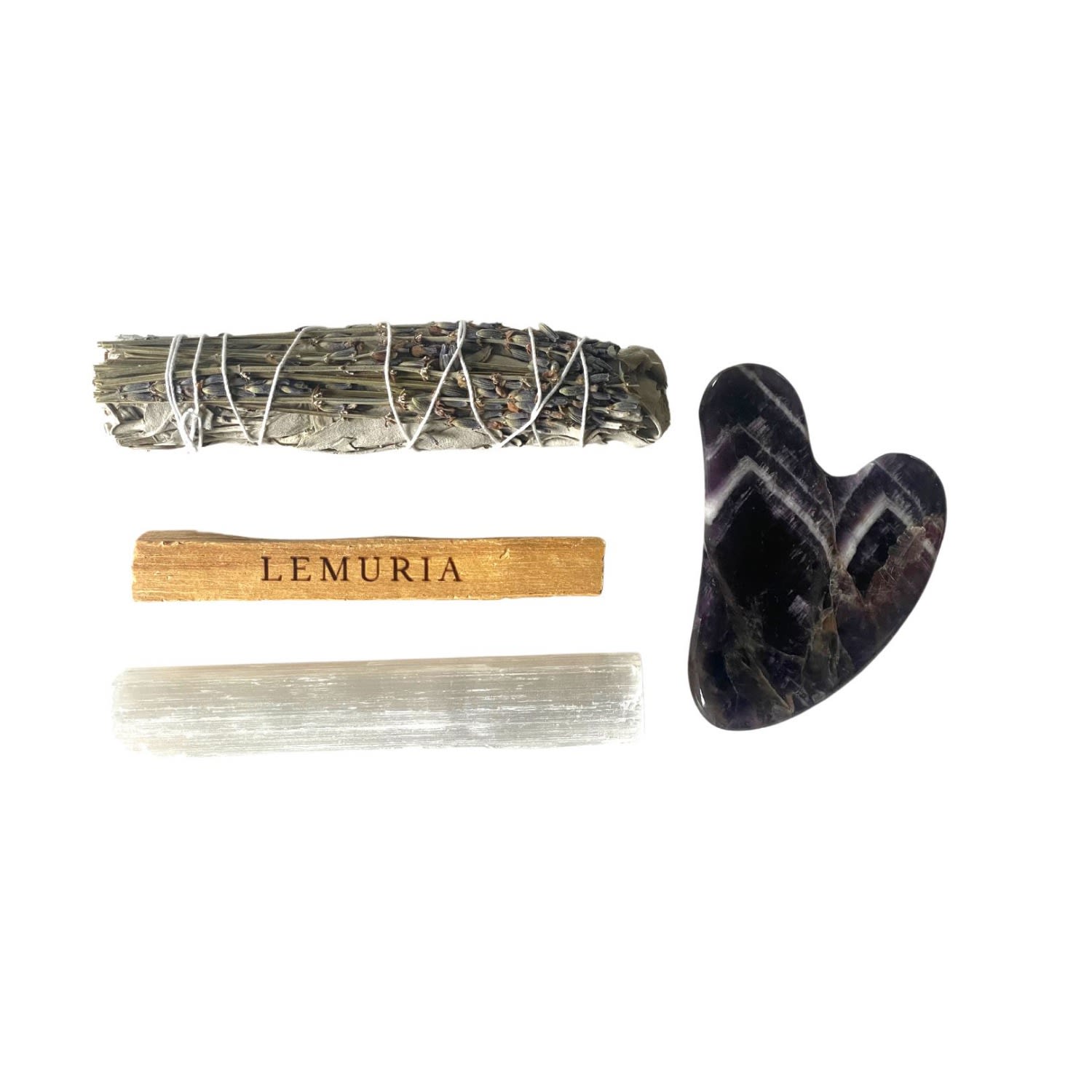 Lemuria Store Beauty & Cleanse Bundle In Green/purple/white