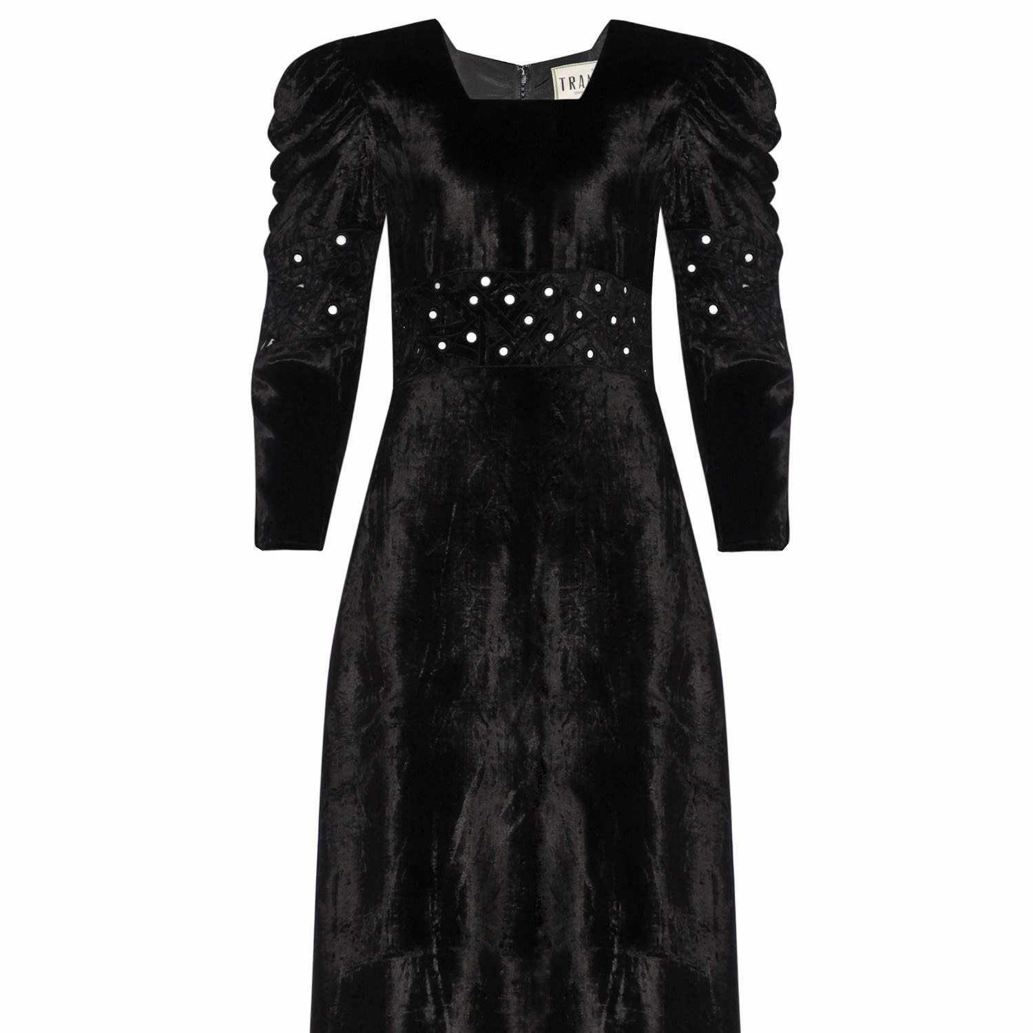Transcend Women's Black Mirror Dress Velvet In Black