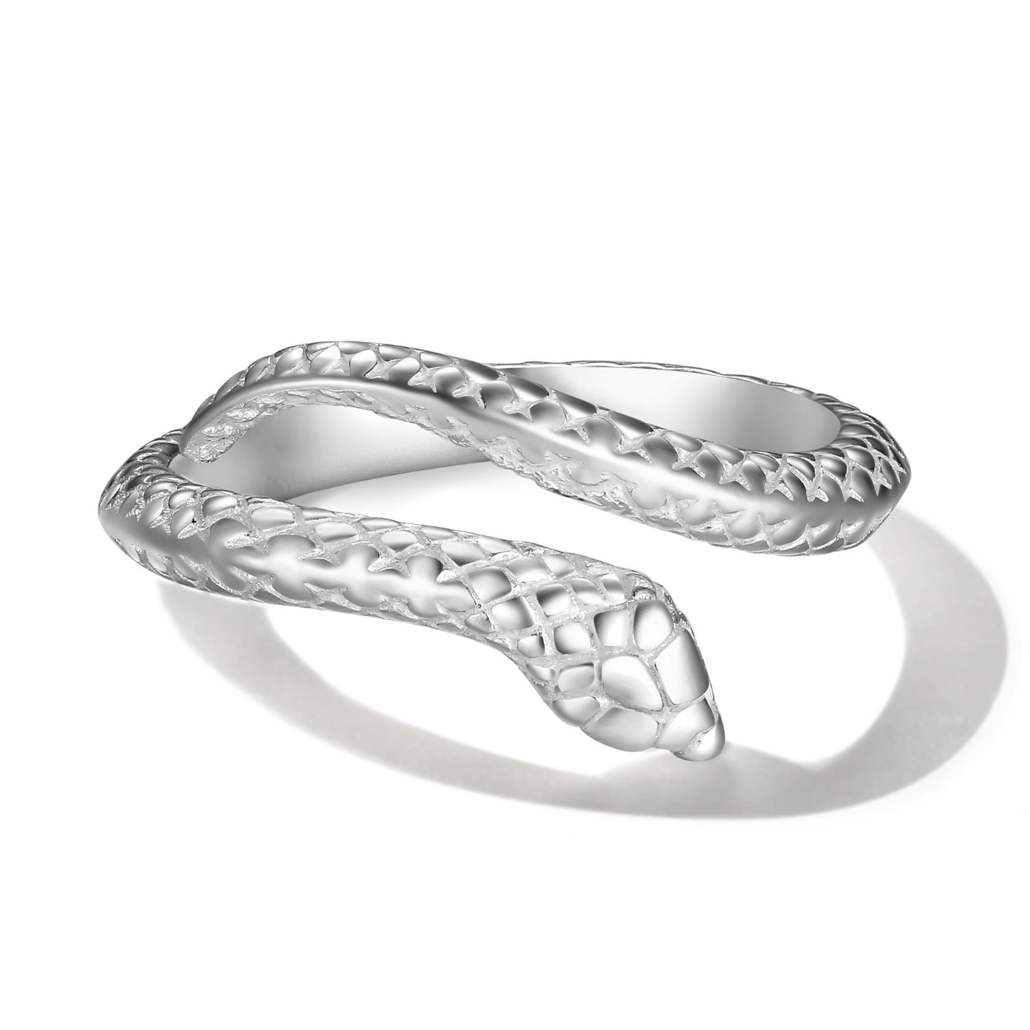 Rare Matters Jewelry Men's Year Of The Snake Recoil Fine Sterling Silver Snake Ring Unisex