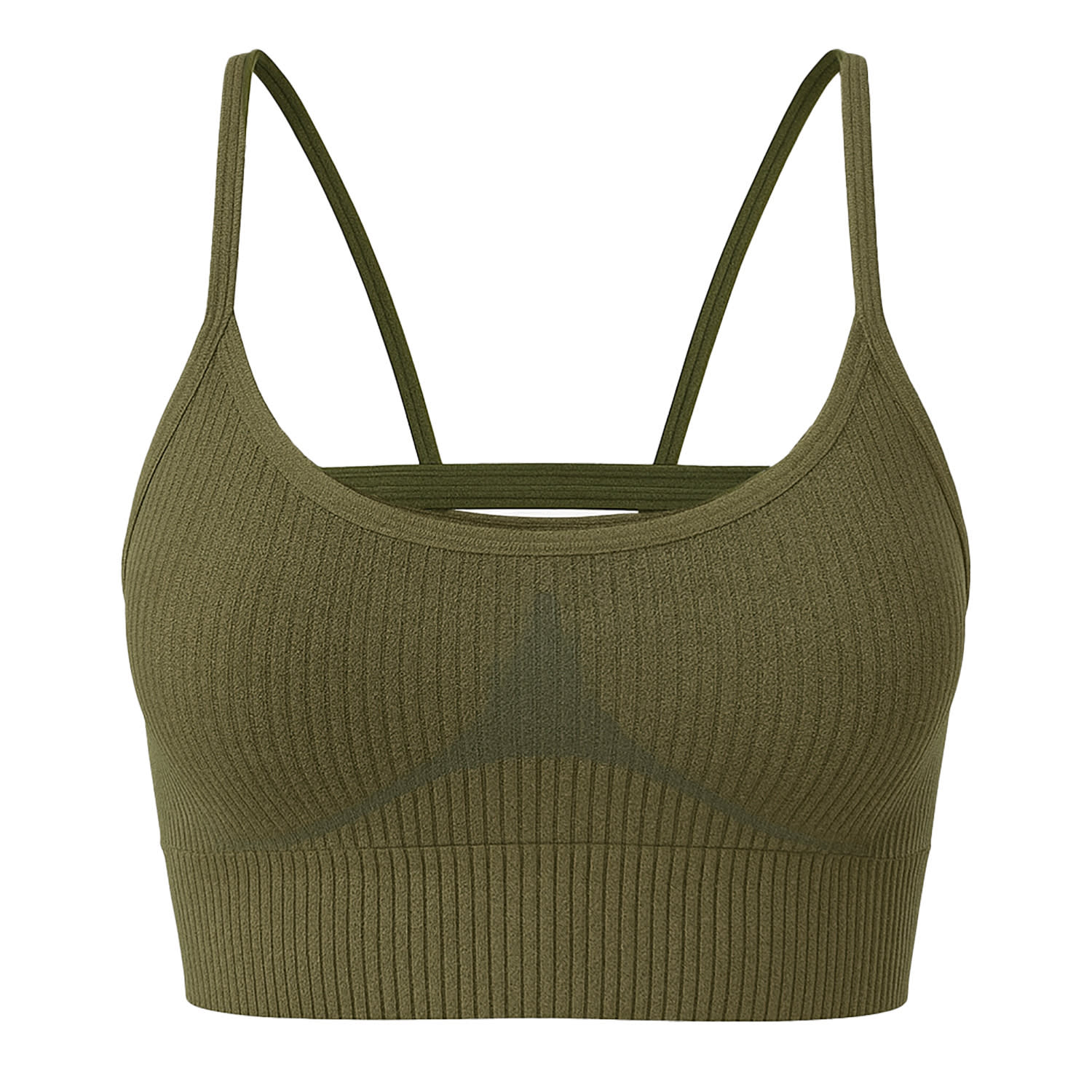 Hrmn8 Women's Green Venus Ribbed Bra In Green