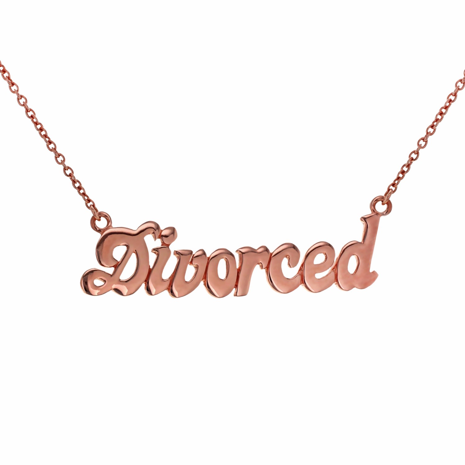 True Rocks Women's 18kt Rose Gold Plated Divorced Necklace In Gray