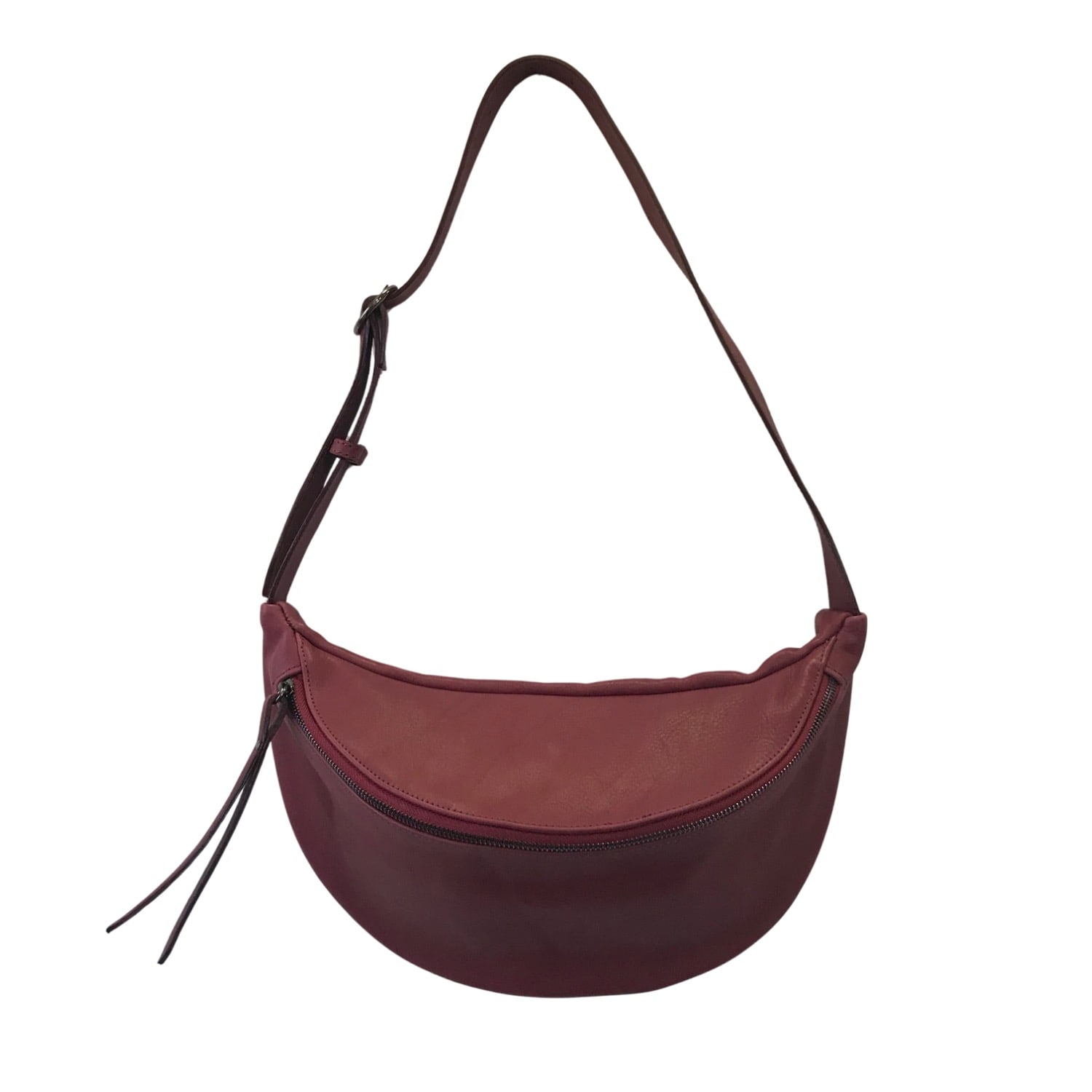 Katerina Nyc Women's Red Smooth Leather Sling Bag - Black In Red