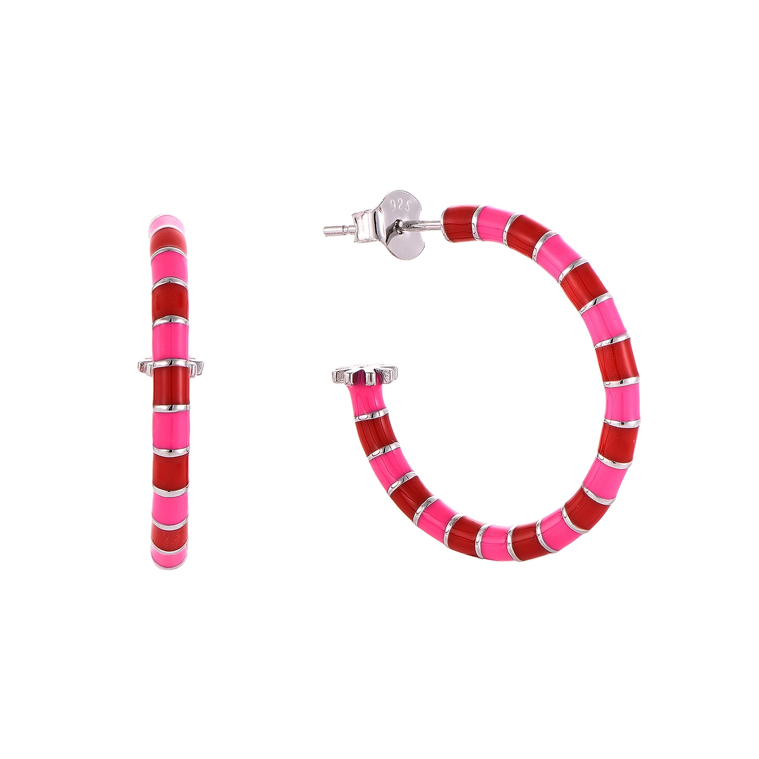Pinnole Women's Pink / Purple / Red Pink & Red Earrings