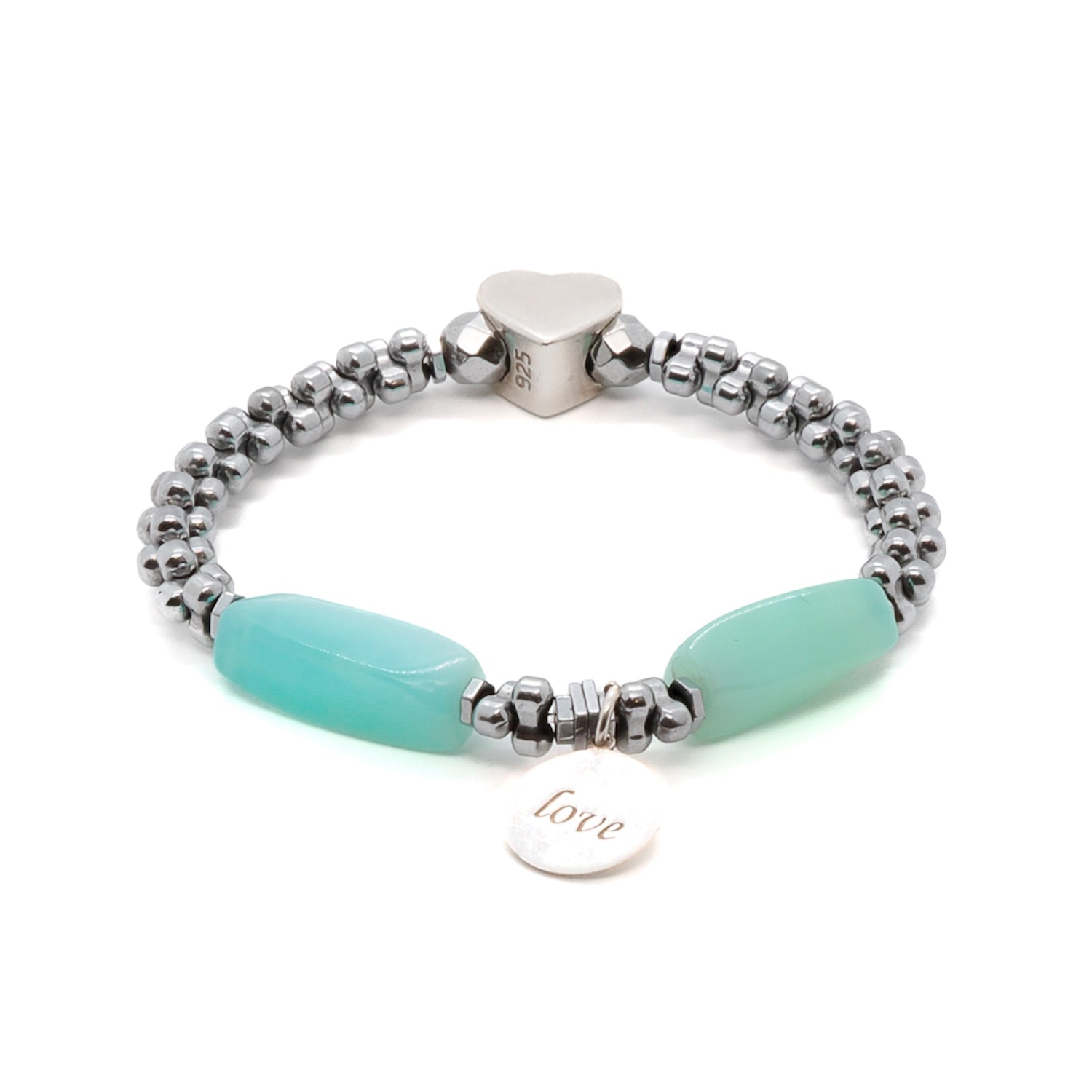 Women’s Blue / Silver Aquamarine Love Bracelet Ebru Jewelry