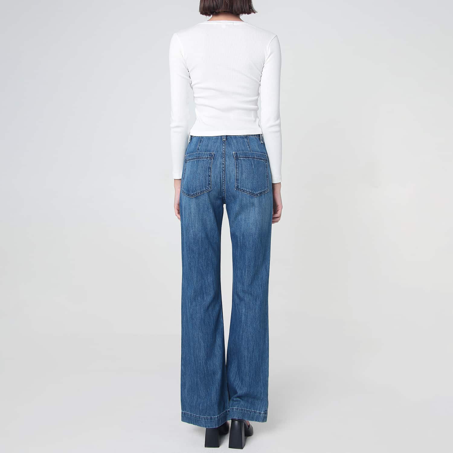DAN(ダン) 0 POCKET DENIM - WIDE NONWASH wide leg denim pant – Zero Waste Daniel
