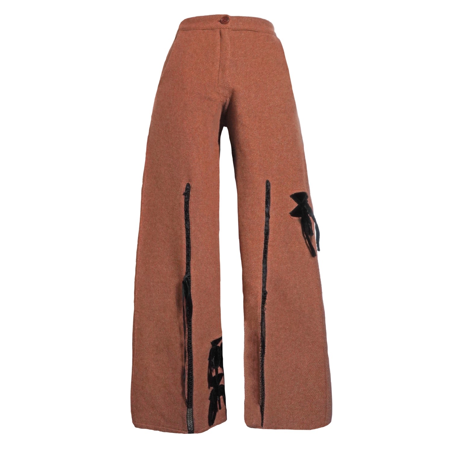 Solai Women's Brown Maplewood Hollow Trousers In Brown