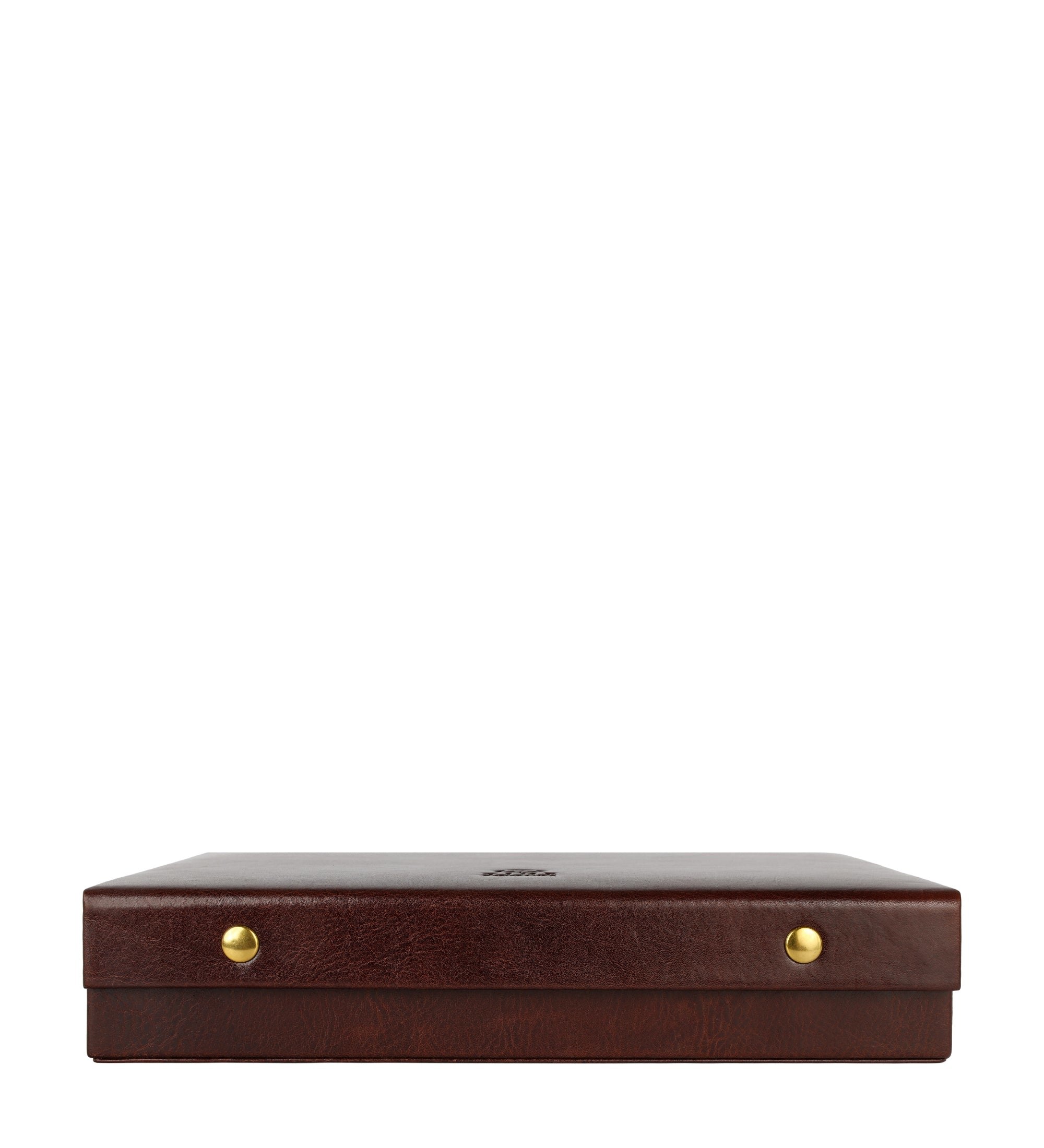 Time Resistance Womens Leather Jewelry Box Accessory Box In Brown - The Line Of Beauty In Brown