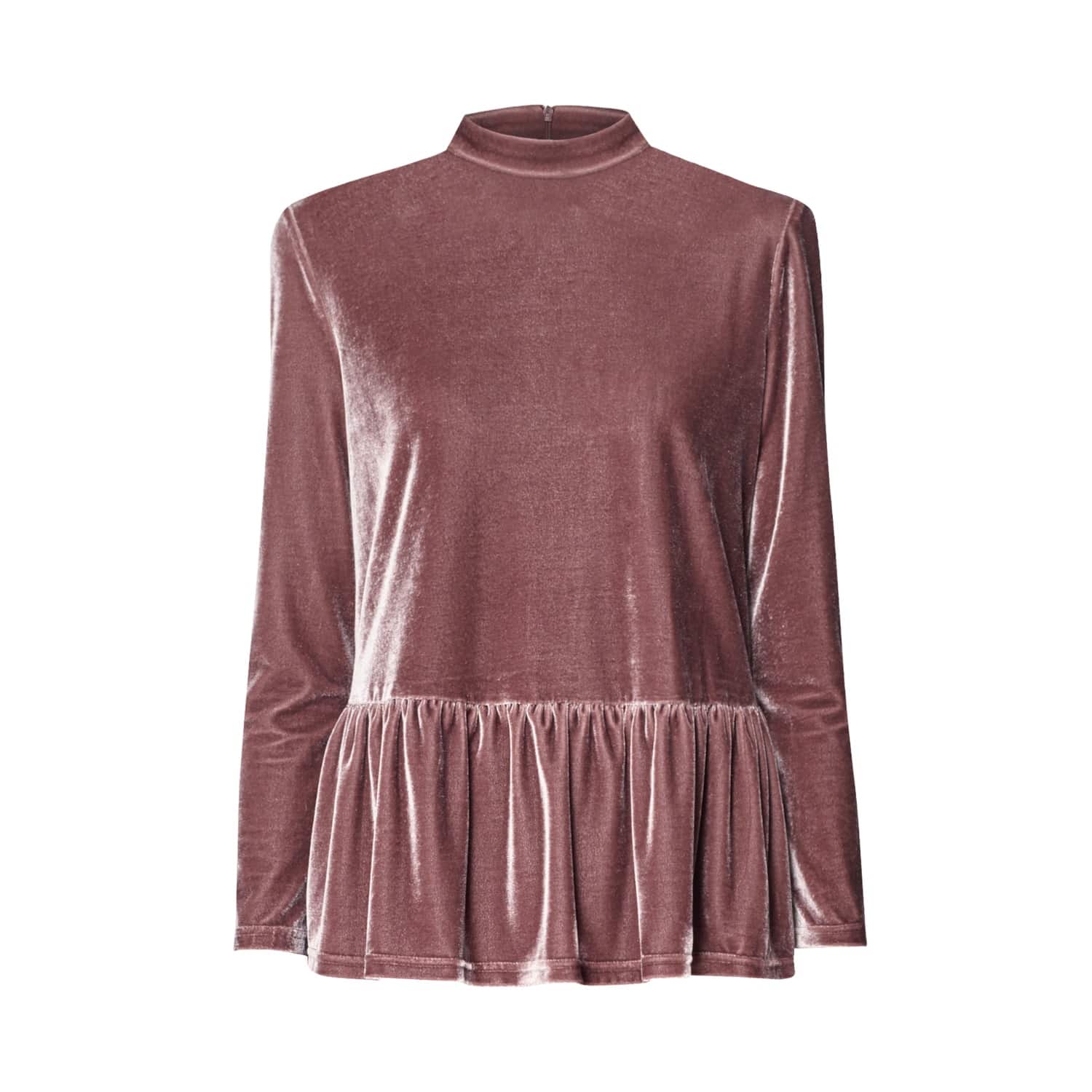 velvet peplum top