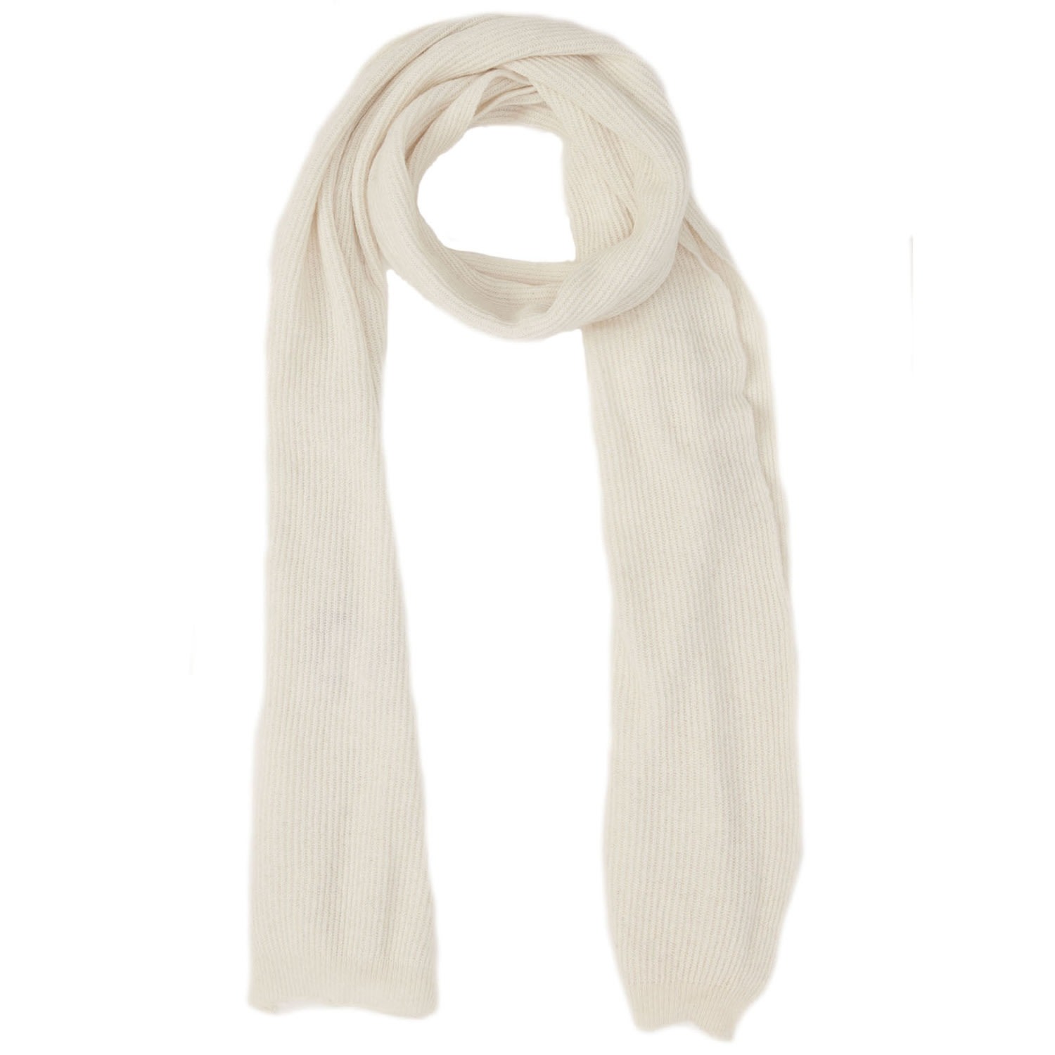 Men’s White Nomi Cashmere Blend Scarf In Ecru One Size Peraluna