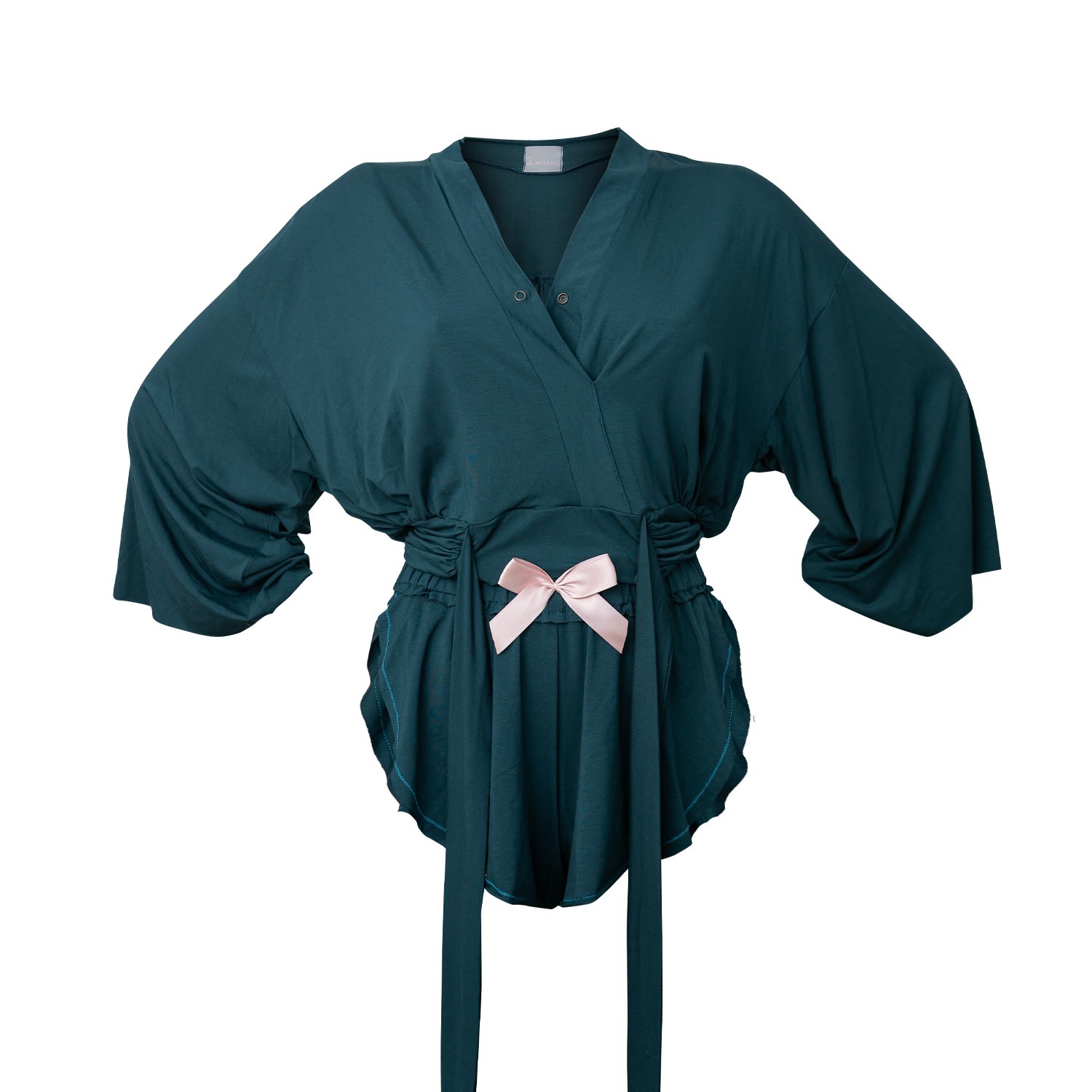 Loreen Label Women's Wrap Top & Butterfly Shorts In Green