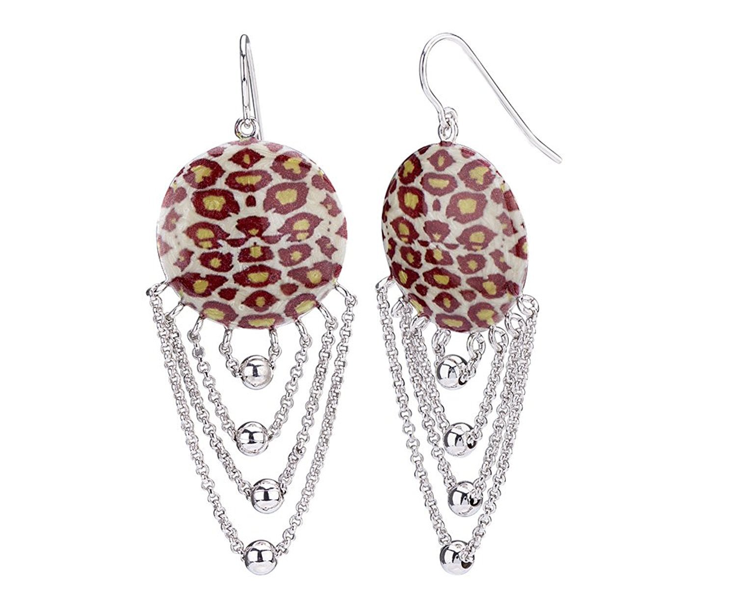 Women’s Brown / Black / Silver Leopard Drop Earring Gold & Honey