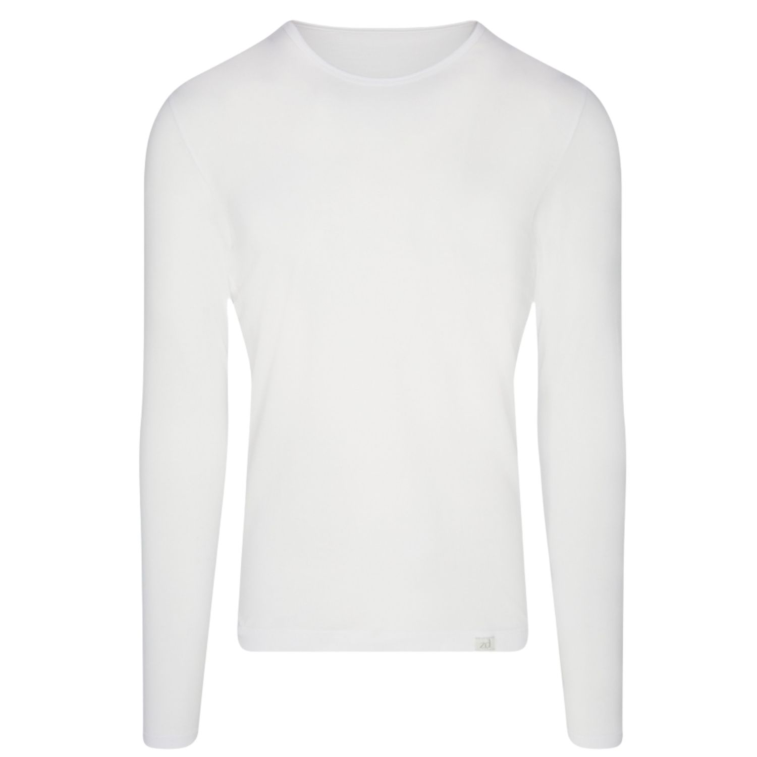 Zd Zero Defects Men's Long-sleeve T-shirt - Luxurious Comfort With Egyptian Cotton - Color White In White