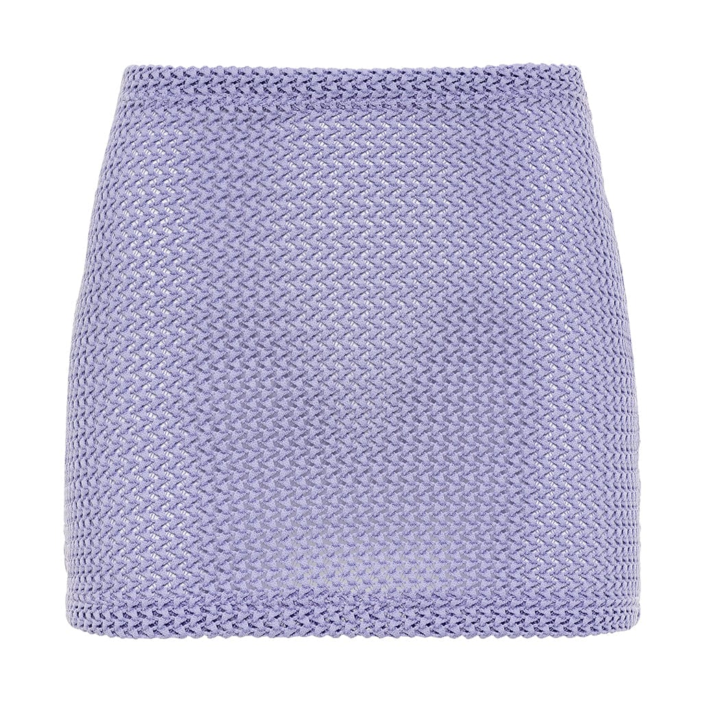 Montce Swim Women's Pink / Purple Lavender Crochet Micro Skirt