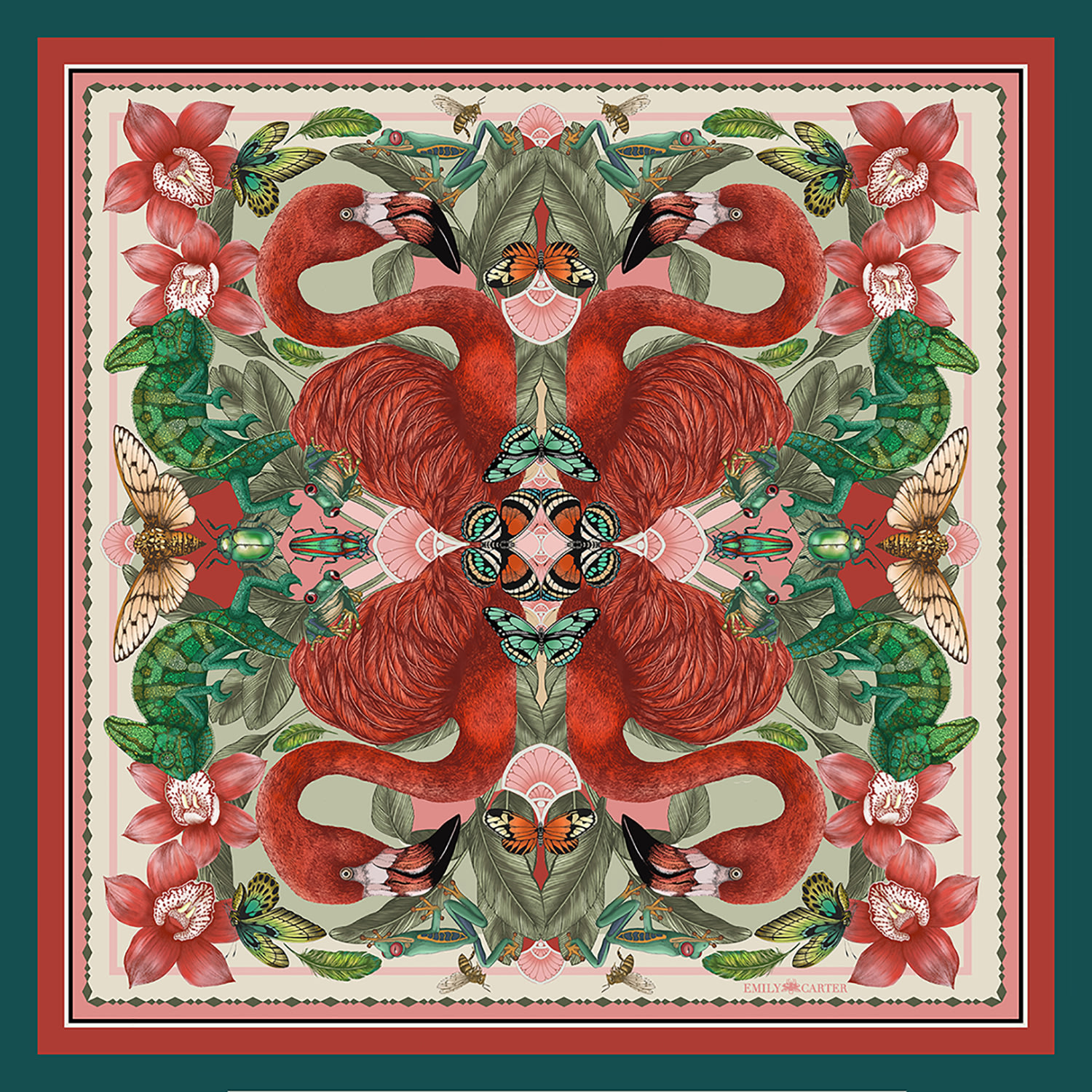 Emily Carter Women's The Flamingo Fiesta Scarf - L