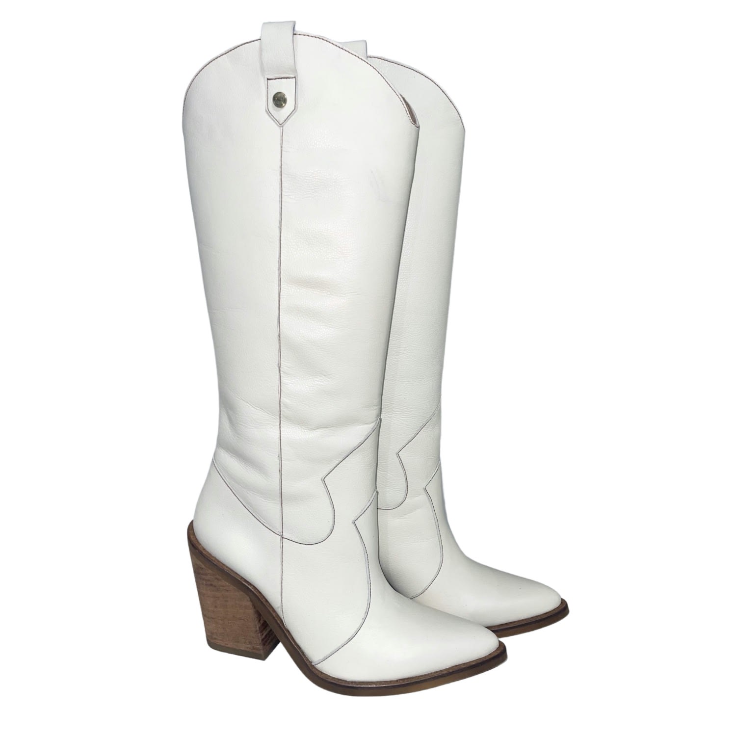 Women’s White Macao Western Inspired Cowboy Boots In Ivory Leather 4 Uk Stivali New York