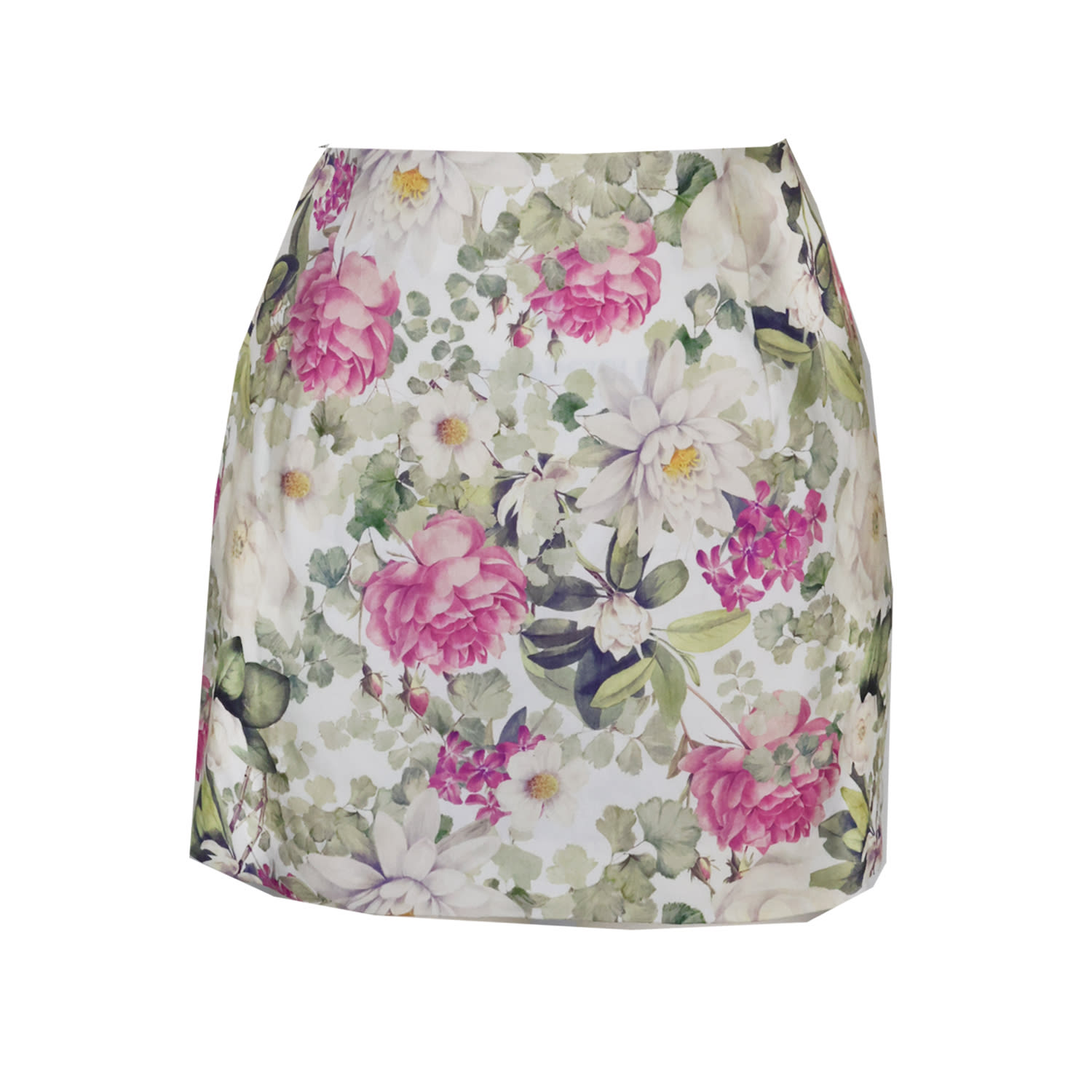 Flora By Alexandria Women's Green / Pink / Purple Claudia Floral Mini Skirt In Rose In Green/pink/purple