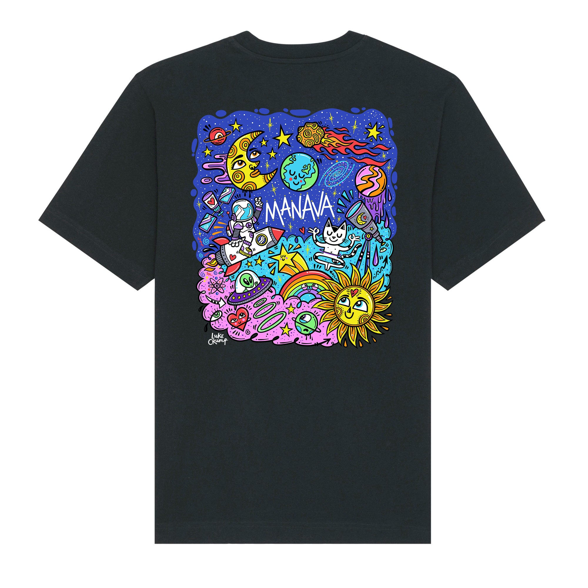 Manava Men's Black Luke Crump Cosmic T-shirt In Black