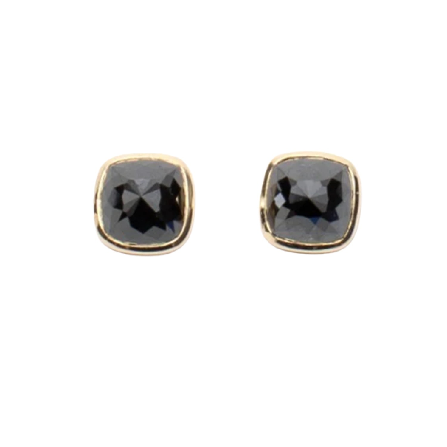 Rahul's Jewels Women's Black / Gold Sanctum Haven Earrings -14 Karat Gold With Genuine Black Diamond In Multi