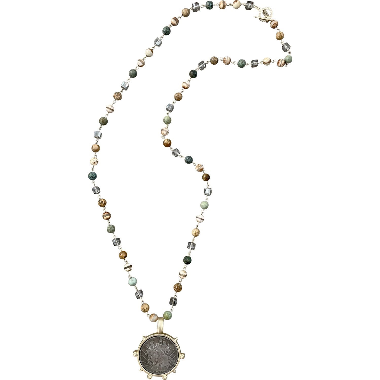 Louis Vuitton Necklace on Jasper Beads