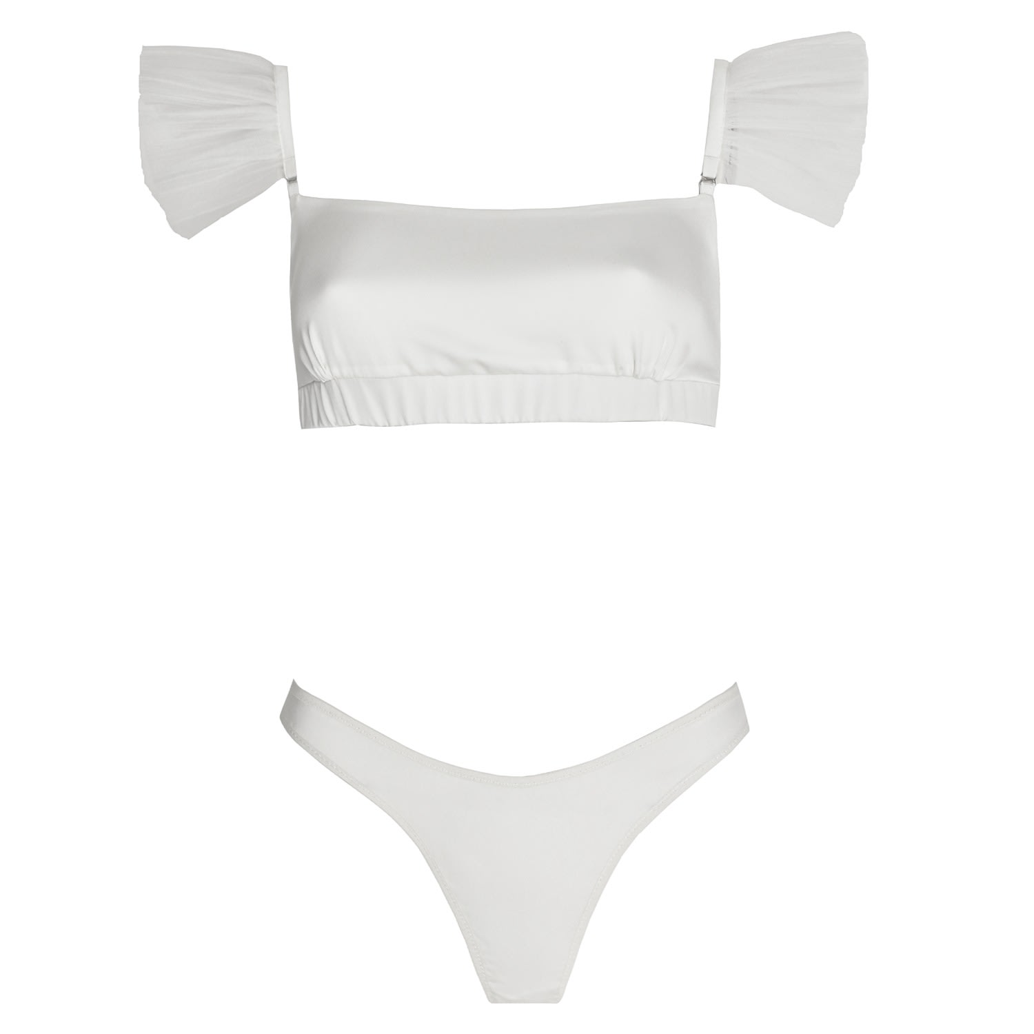 La Musa Women's White Swan Lingerie Set