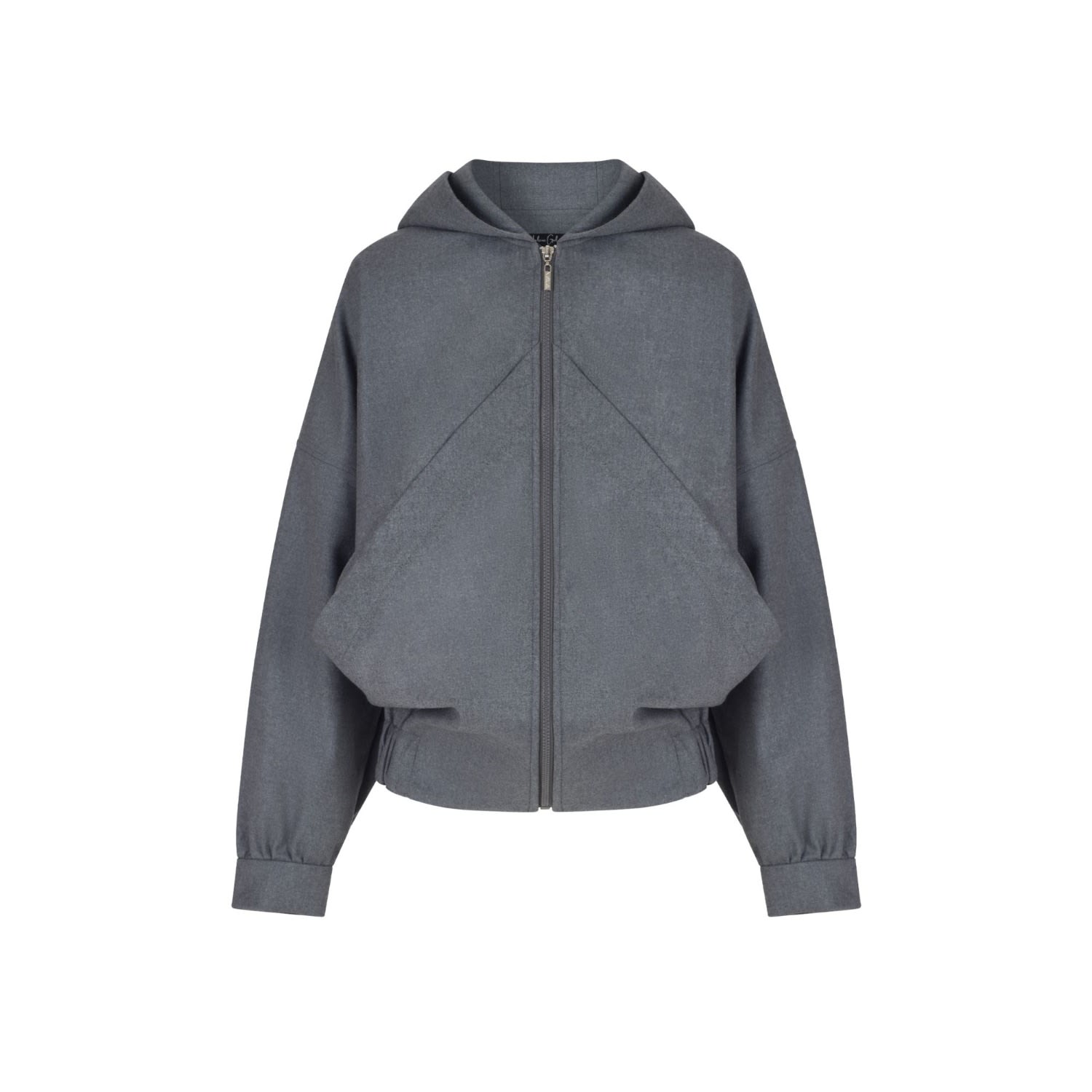 Helene Galwas Women's Grey Luna - Hoodie Bomber Jacket In Gray