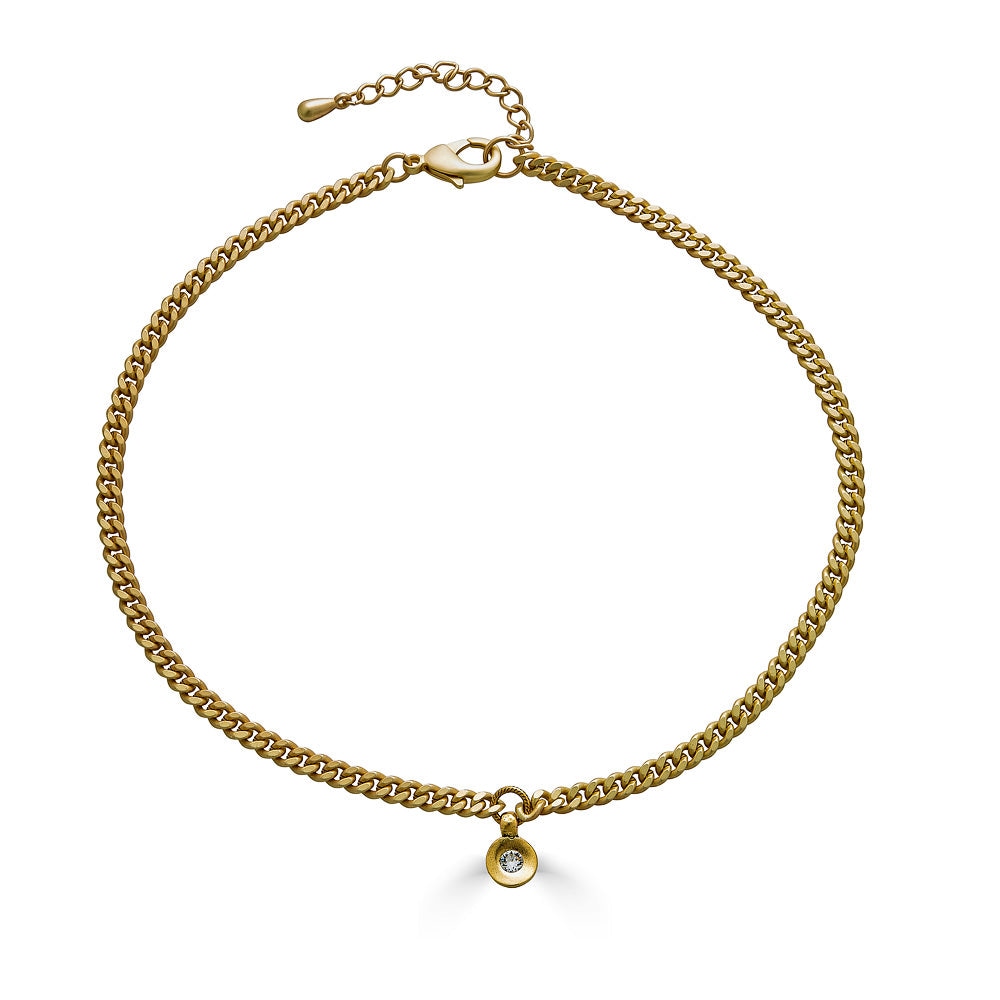 Loni Paul Jewelry Women's Gold Small Modern Crystal Necklace