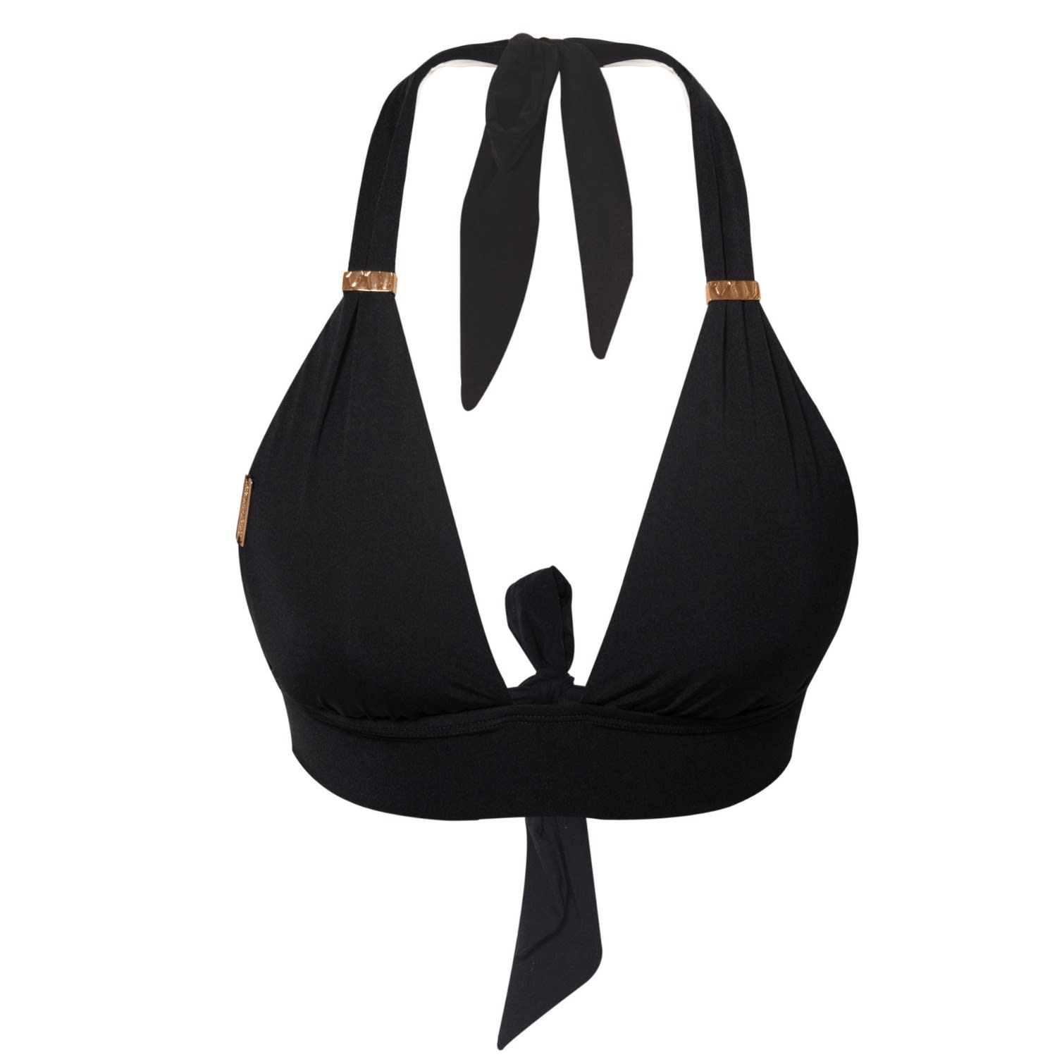 black halter bikini top