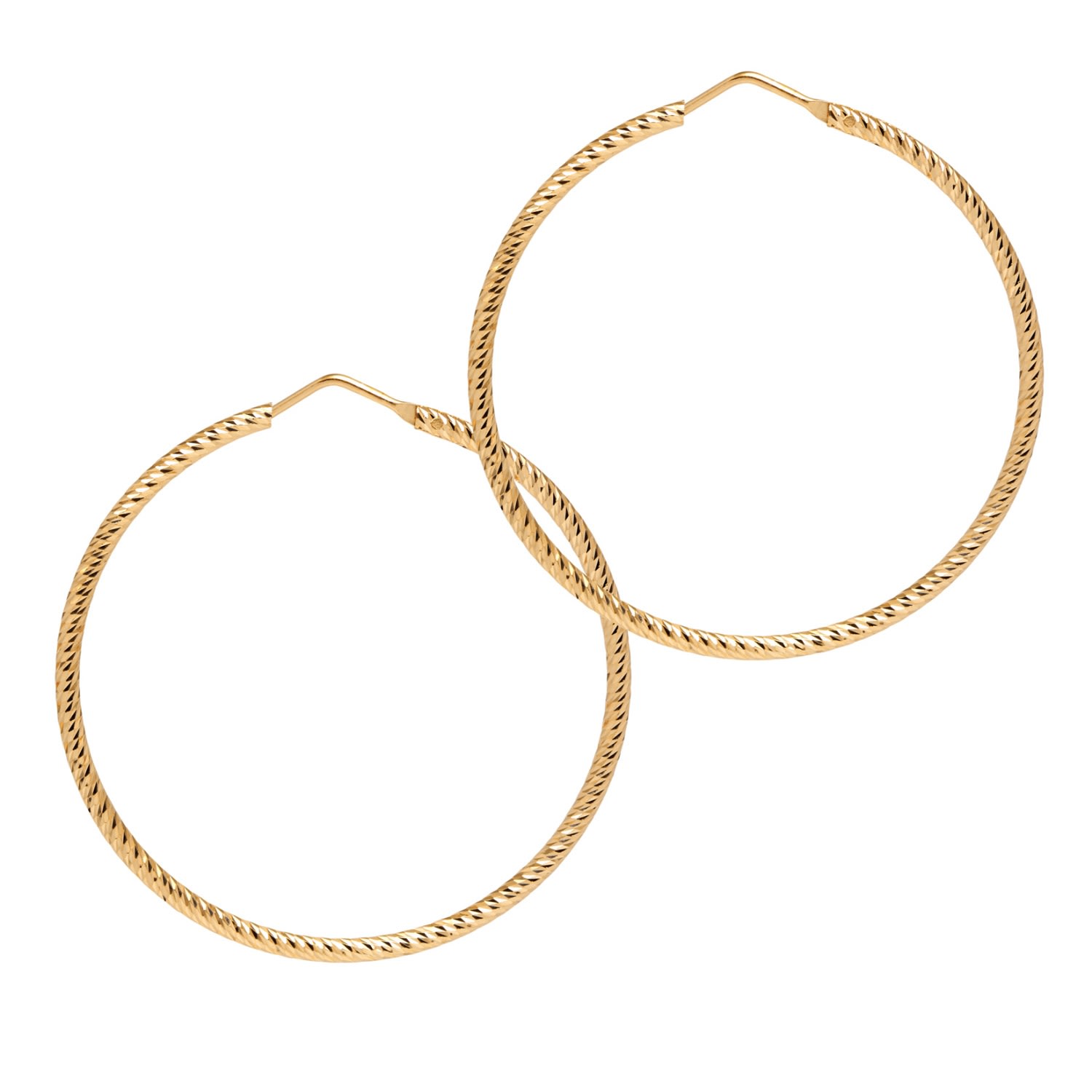 The Hoop Station Women's Sparkly Hoop Earrings Medium Gold