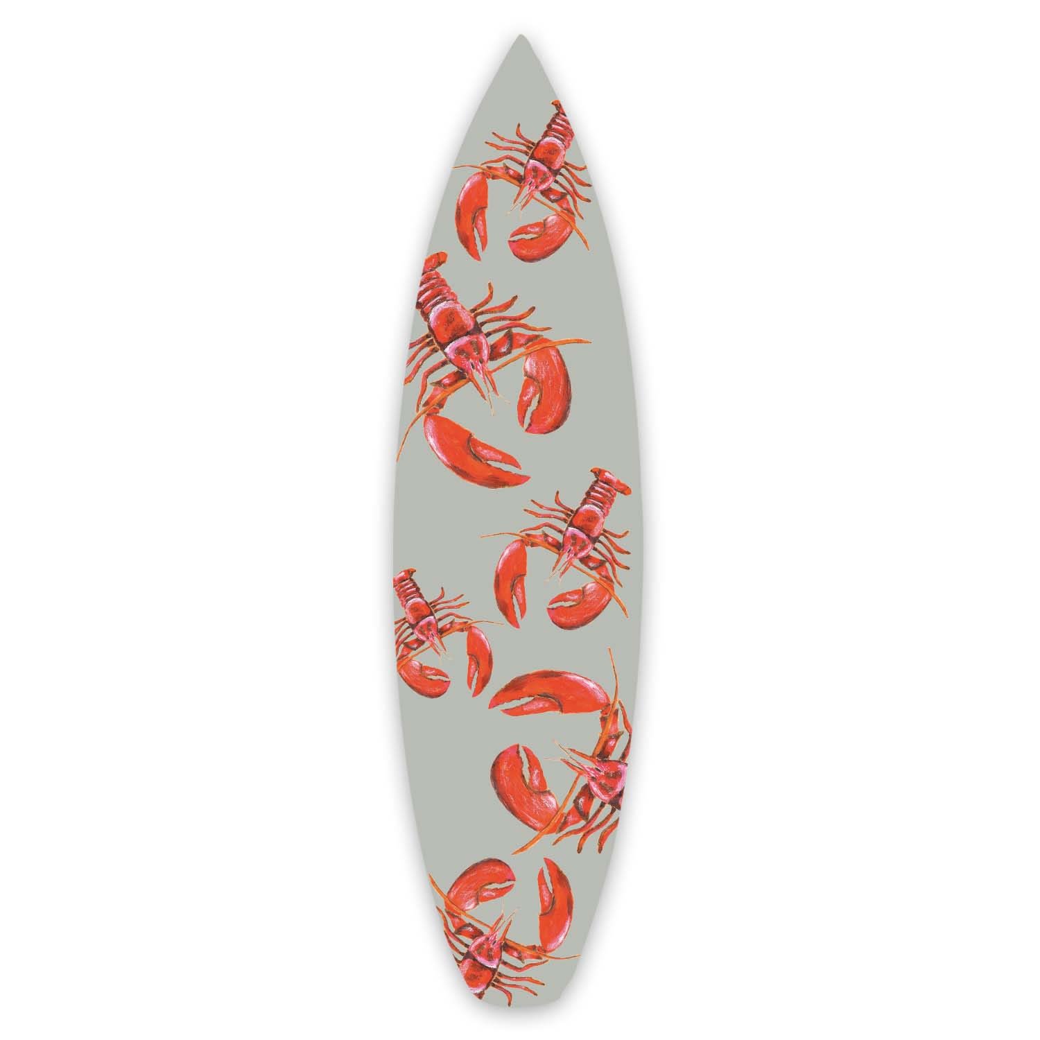 Yellow / Orange Surfboard Wall Decor Lobsters Catchii