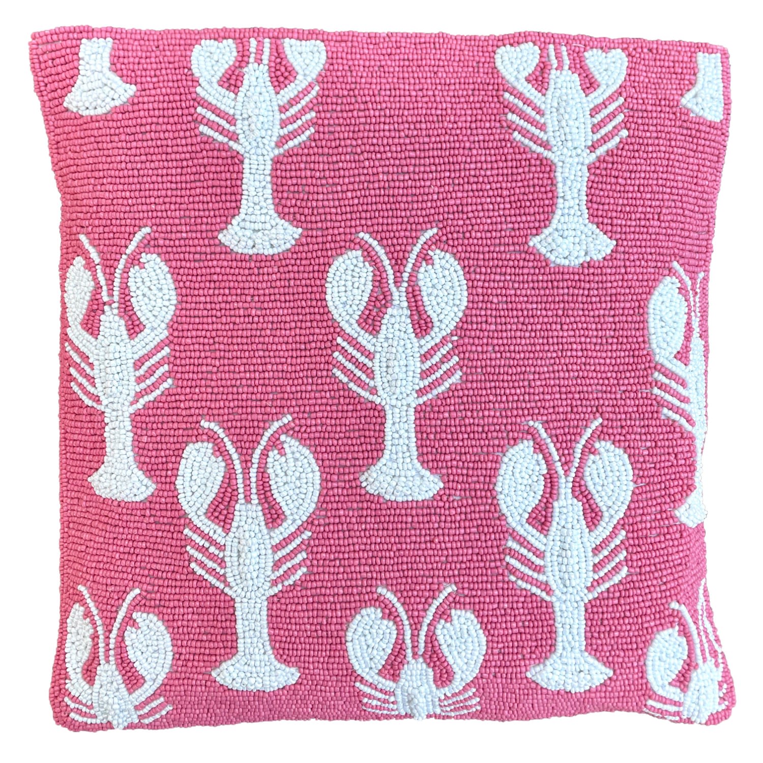 Pink / Purple Beaded Cushion Lobster Pink Catchii