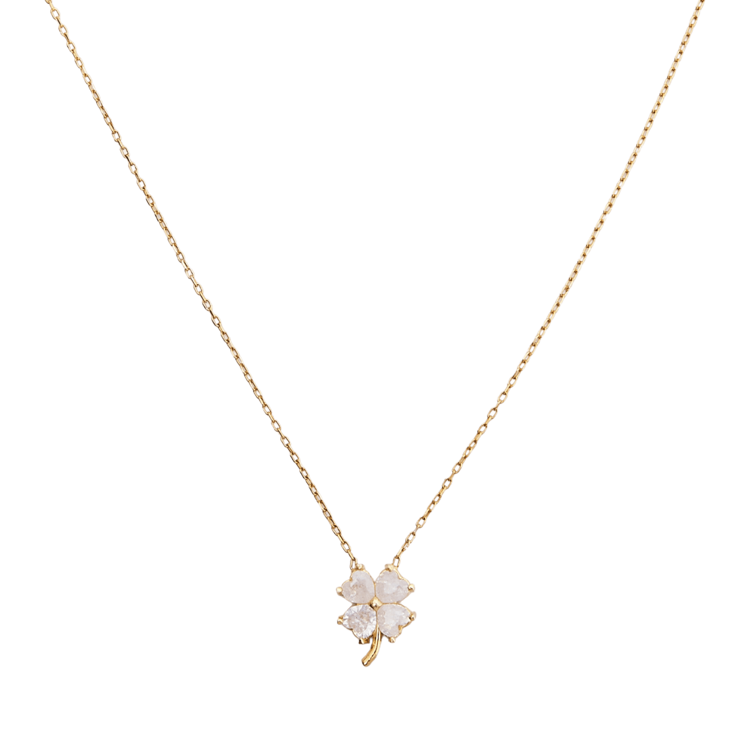 Women’s Four Leaf Clover Sterling Silver Necklace - Gold Spero London