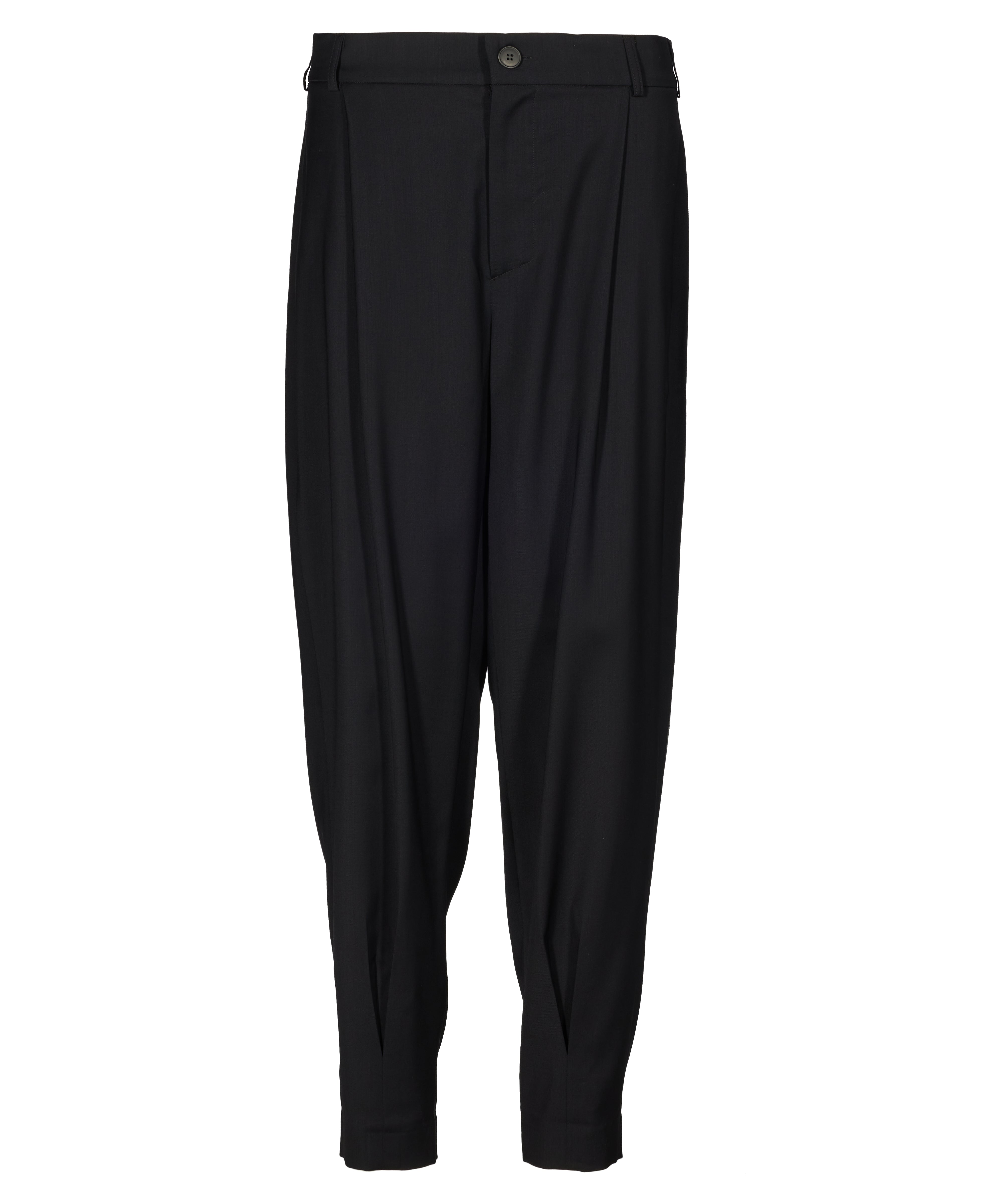 Men’s Black Minimal Dark Trousers Large Tessitura