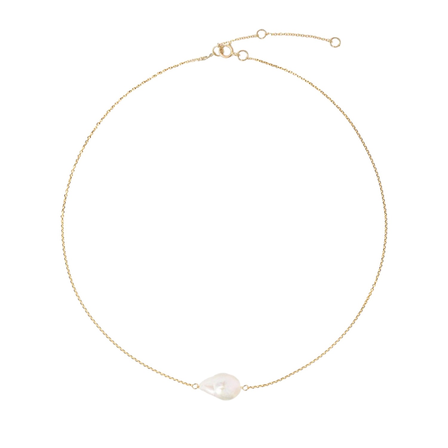 Ella Palm Women's Gold / White Eva Baroque Pearl Gold Fine Necklace