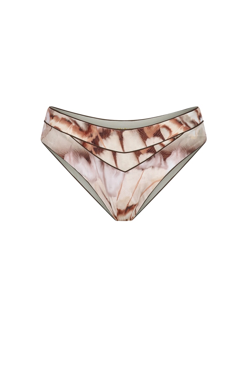Nelblu Women's Neutrals / Brown Amanecer Bottom Usa Print Cafe In Brown