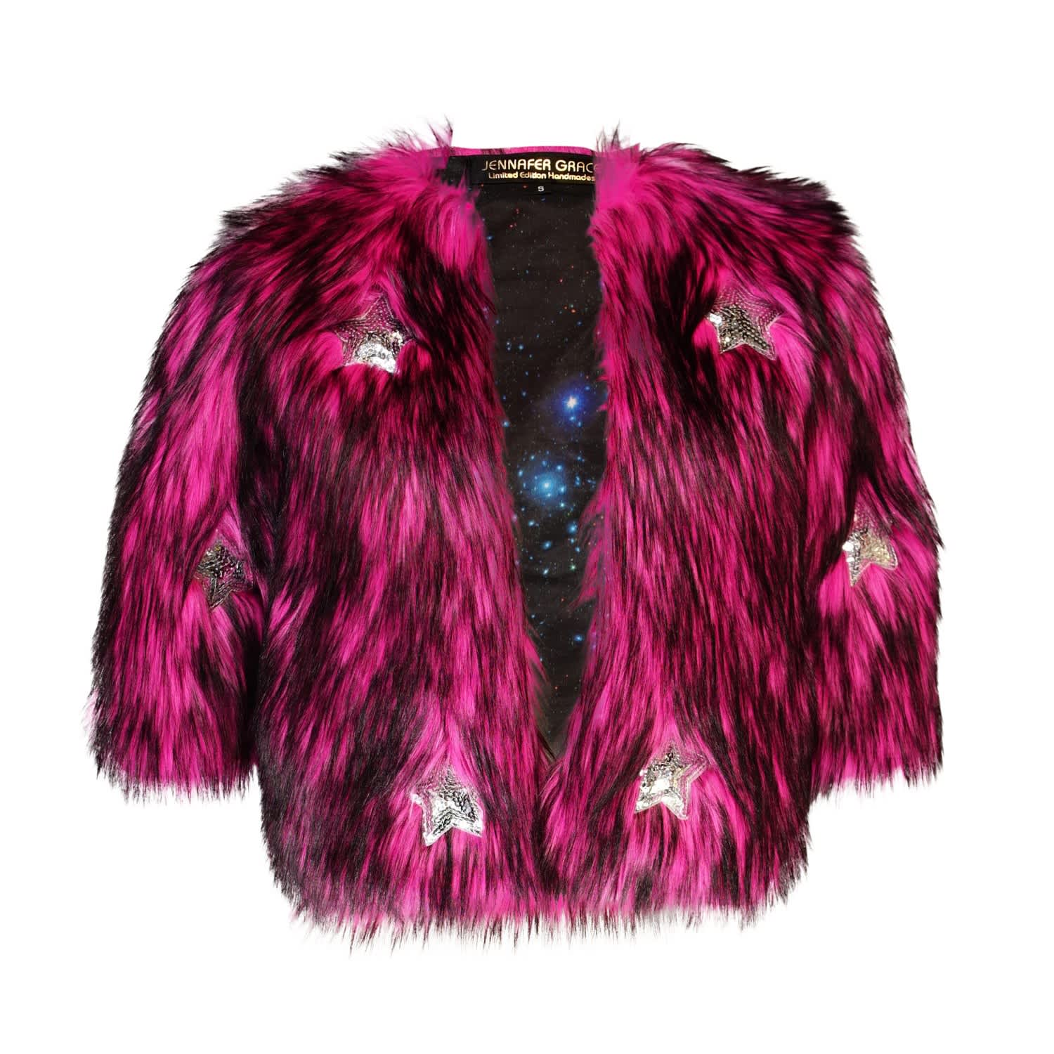 Planet Queen Faux Fur Jacket - Monster Pink | Jennafer Grace