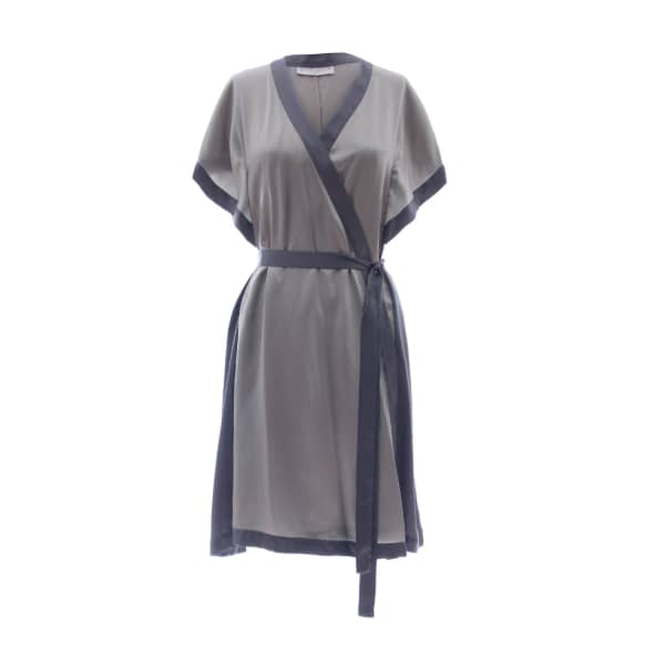 Roses Are Red Morning Quote Kimono In Silk Mint In Silk