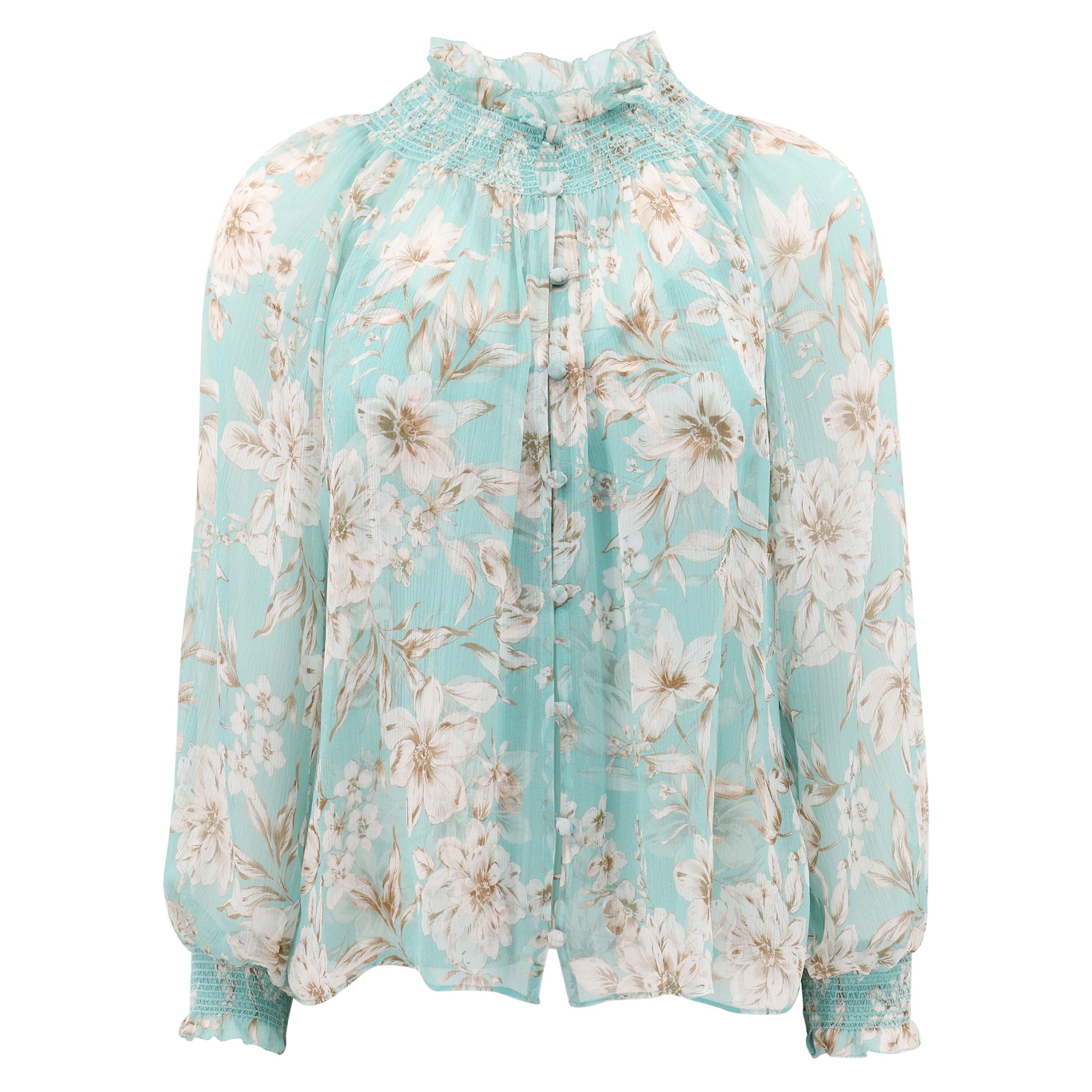 Women’s Blue Andrea Blouse - Turquoise Magnolia Large Christy Lynn