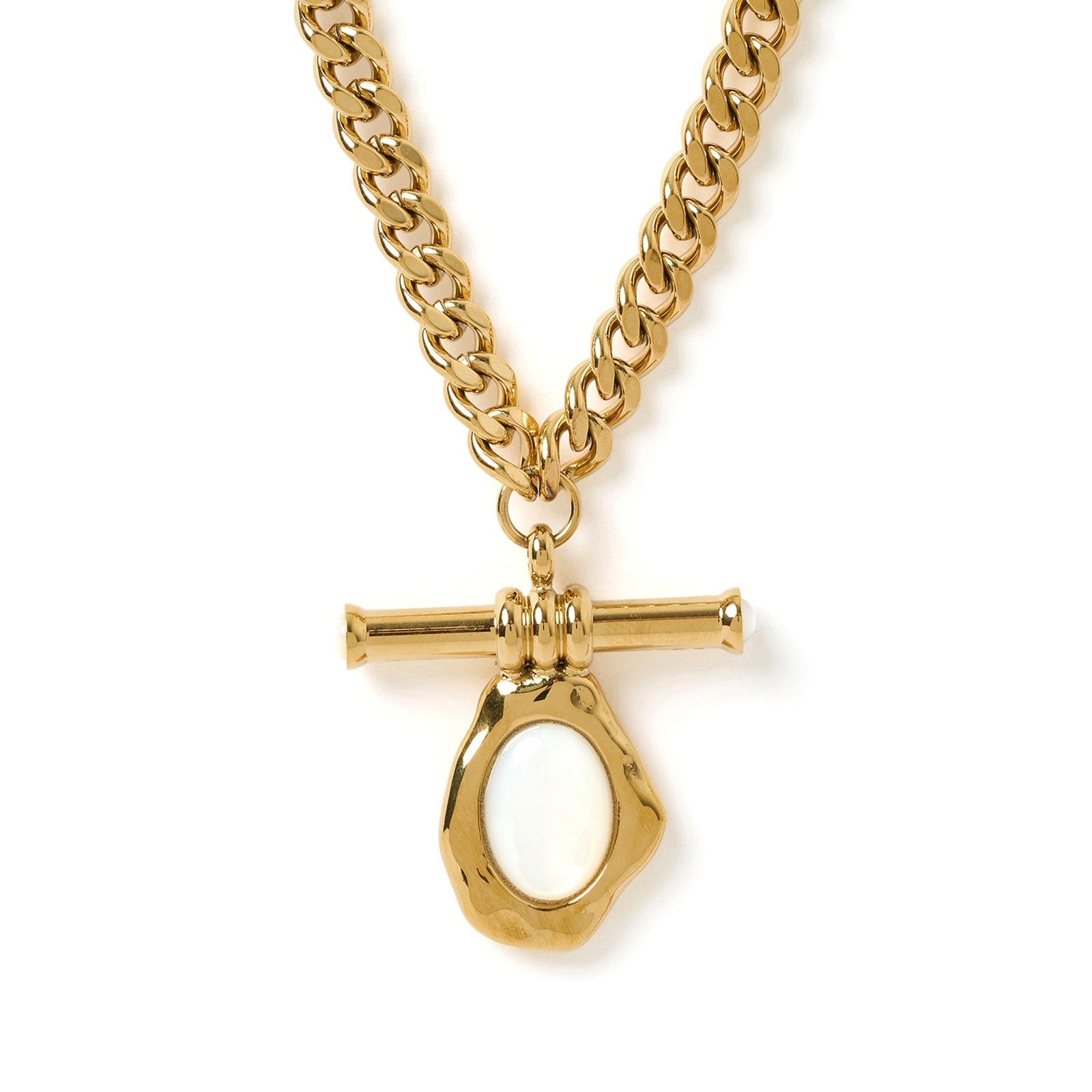 Arms Of Eve Women's Gold / White Rafaella Mother Of Pearl Necklace In Gold